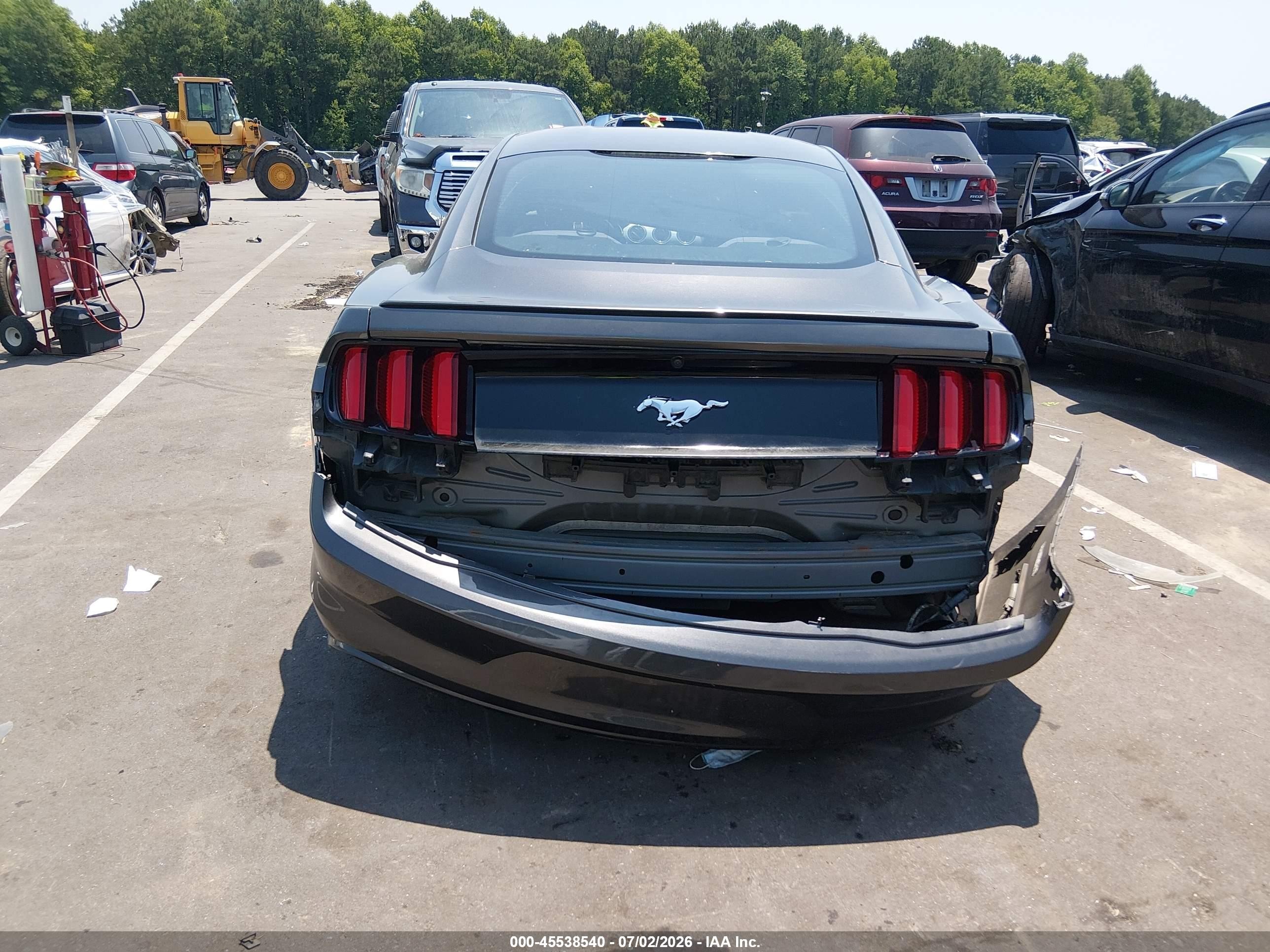 2015 Ford Mustang Ecoboost Gray vin: 1FA6P8TH4F5365627