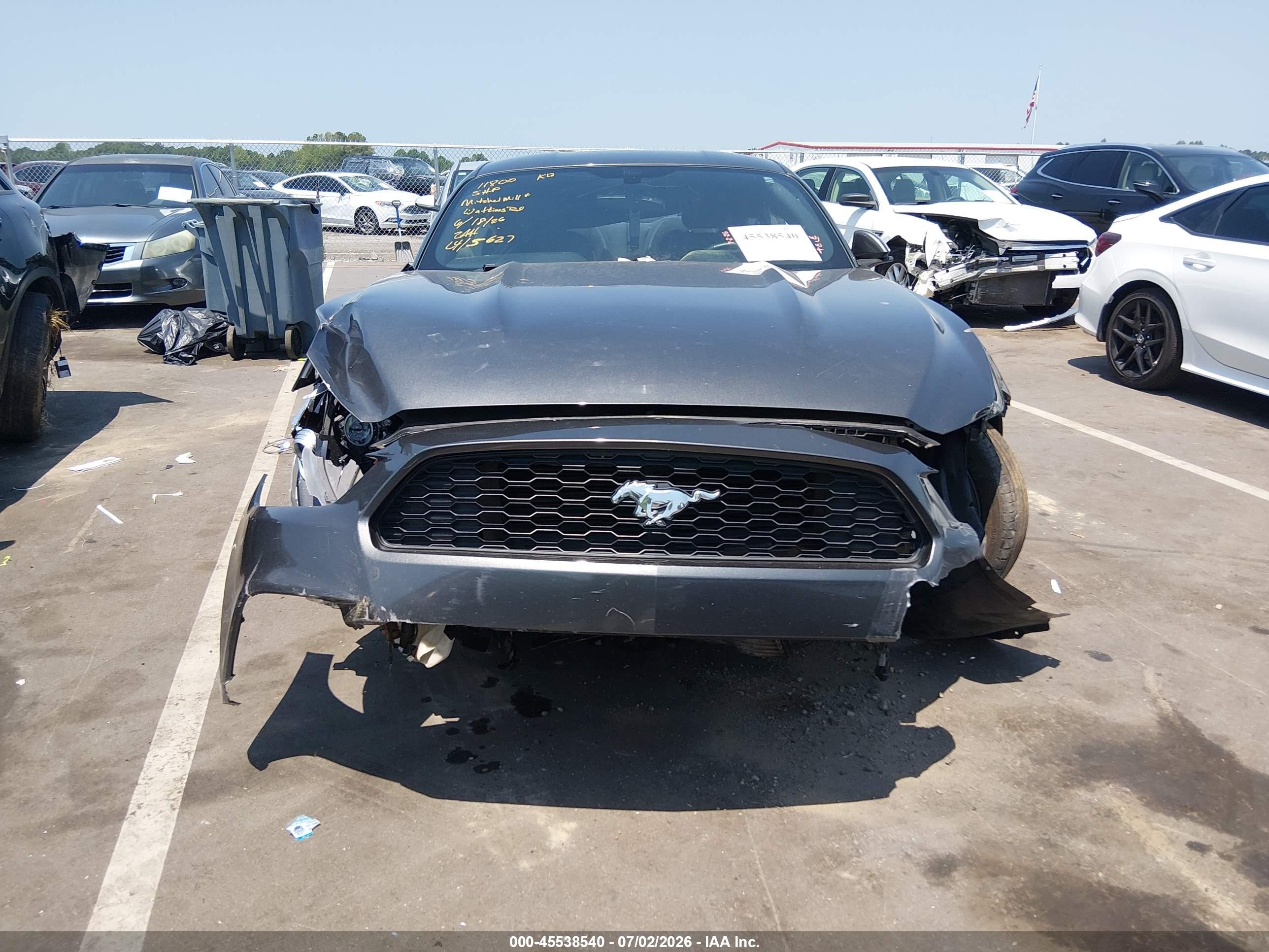 2015 Ford Mustang Ecoboost Gray vin: 1FA6P8TH4F5365627