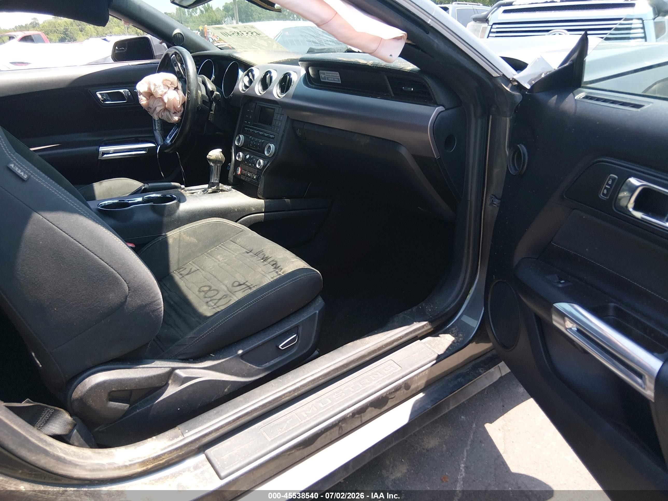 2015 Ford Mustang Ecoboost Gray vin: 1FA6P8TH4F5365627