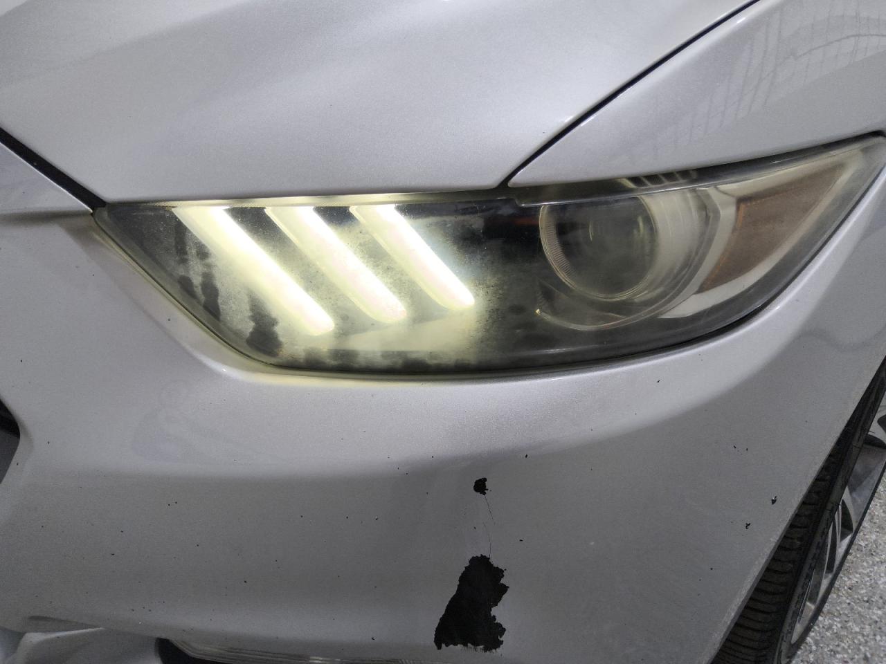 2015 Ford Mustang Gray vin: 1FA6P8TH4F5400070 Damage: Left Head Lamp, Faded, Repair Required