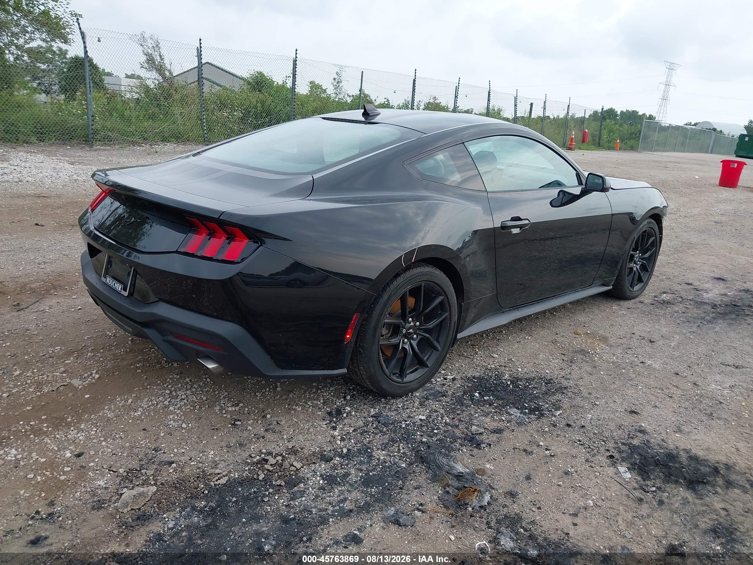 2024 Ford Mustang Ecoboost Fastback Black vin: 1FA6P8TH4R5106138