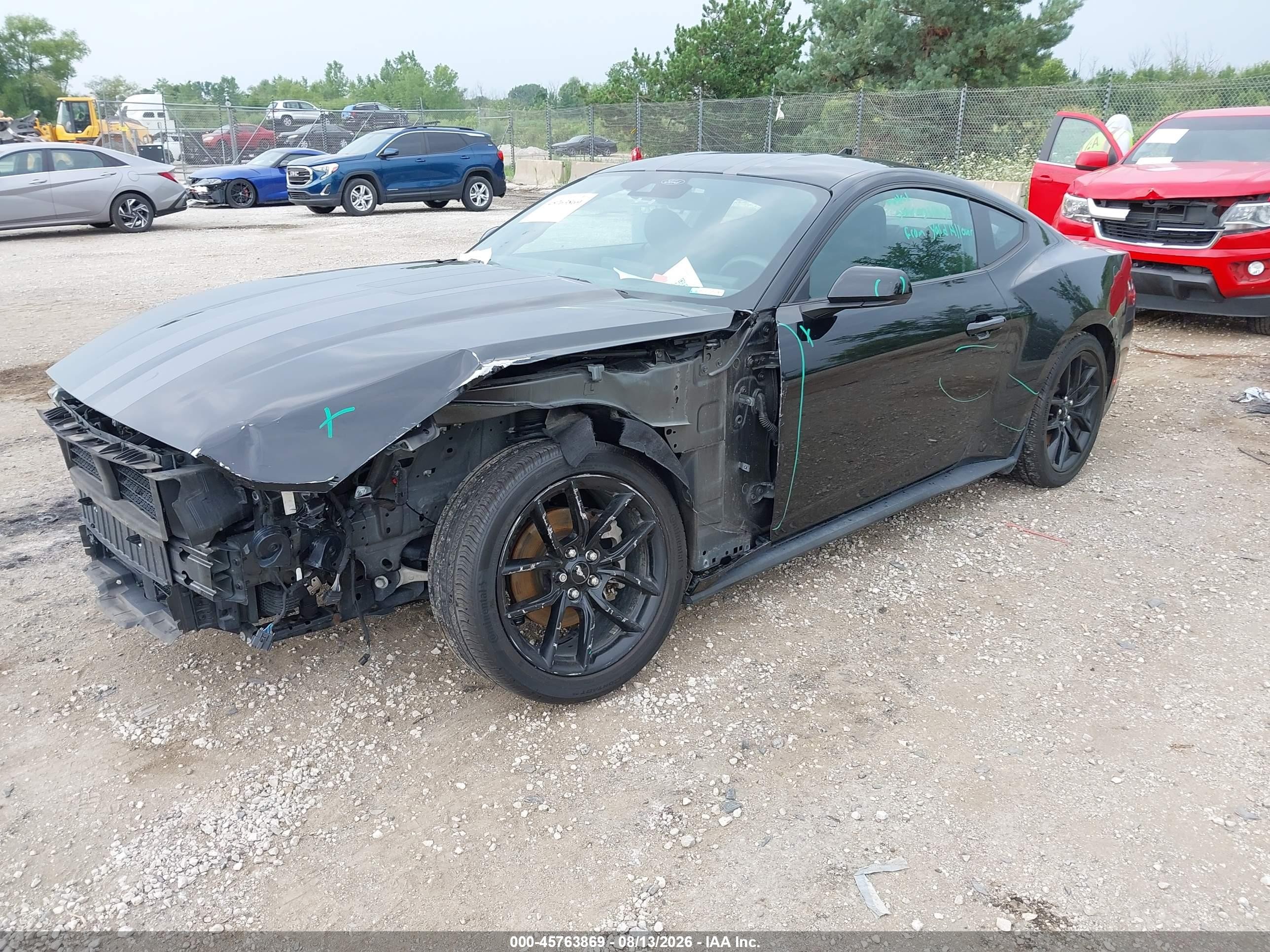 2024 Ford Mustang Ecoboost Fastback Black vin: 1FA6P8TH4R5106138