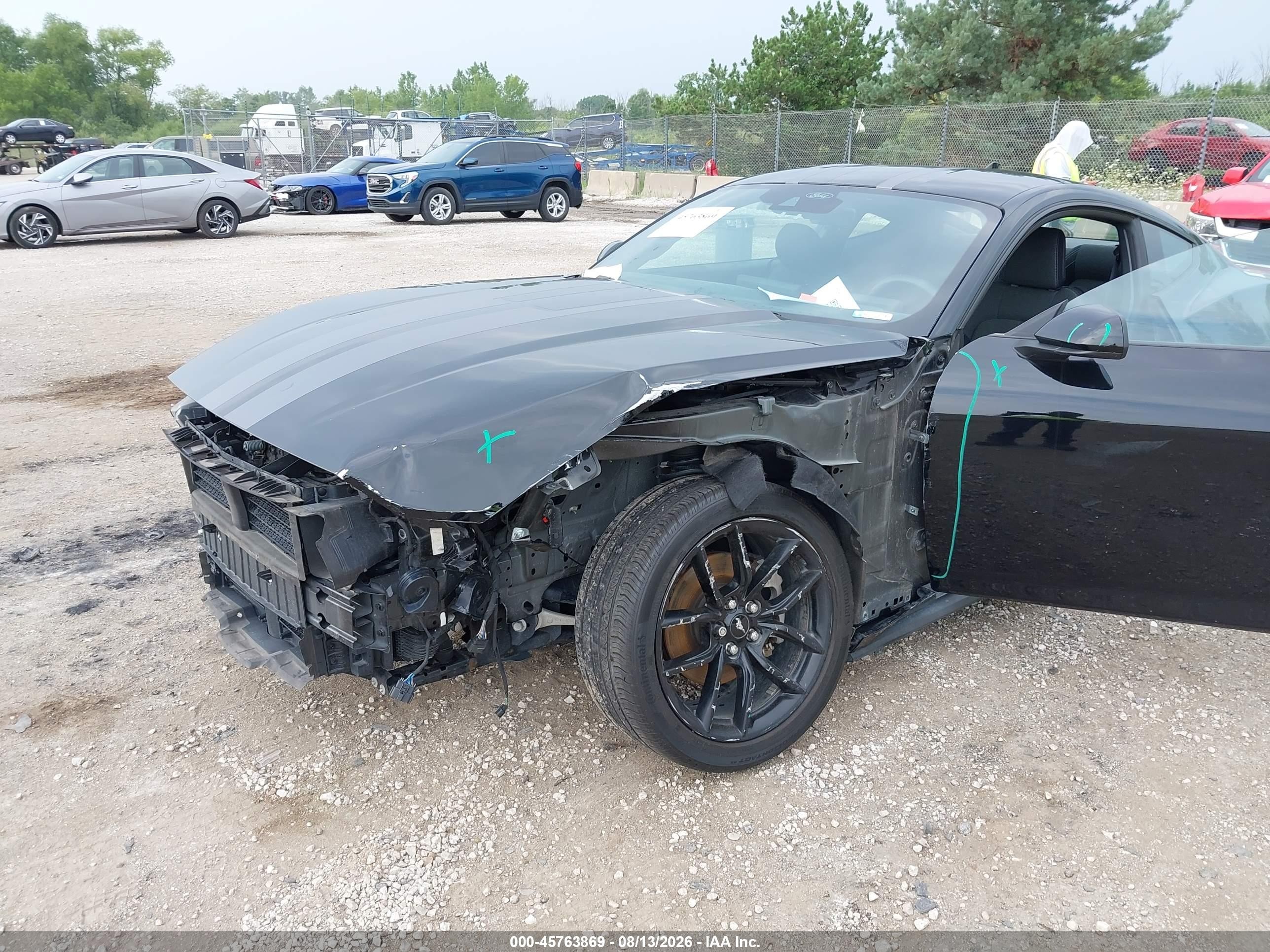 2024 Ford Mustang Ecoboost Fastback Black vin: 1FA6P8TH4R5106138