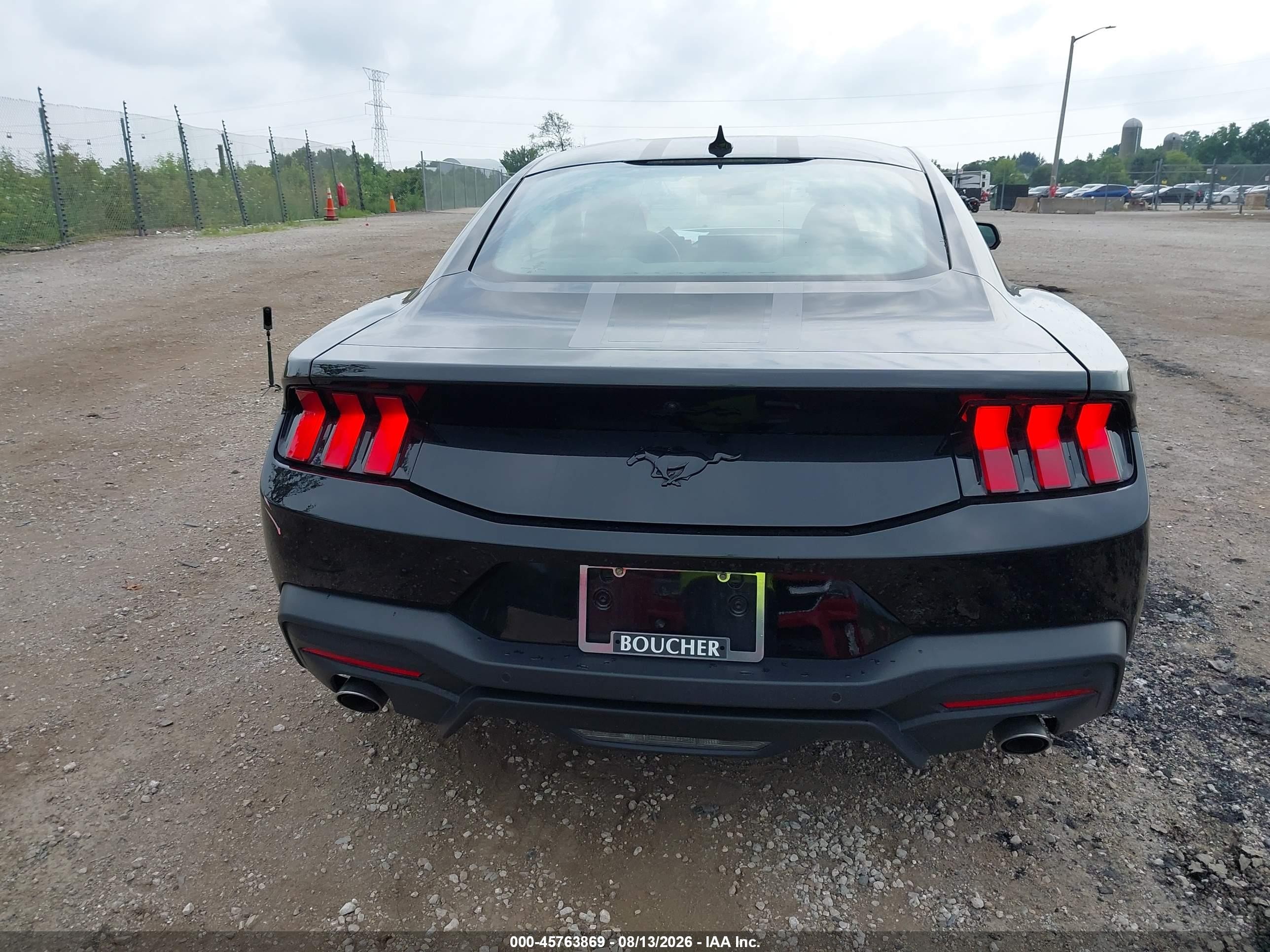 2024 Ford Mustang Ecoboost Fastback Black vin: 1FA6P8TH4R5106138