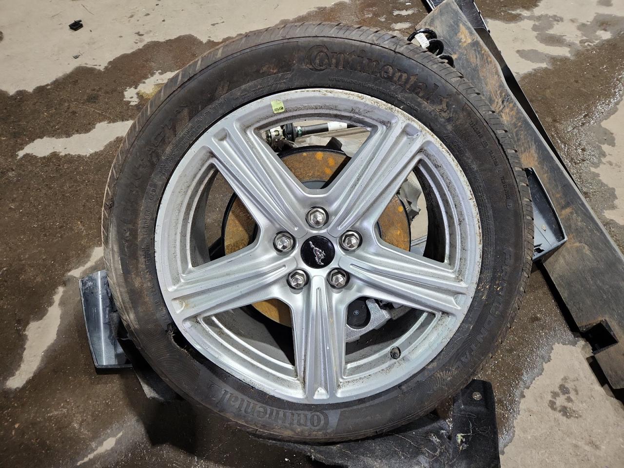 2026 Ford Mustang Silver vin: 1FA6P8TH4T5120547 Damage: Right Rear Wheel, Curb Rash, > 12 Inches