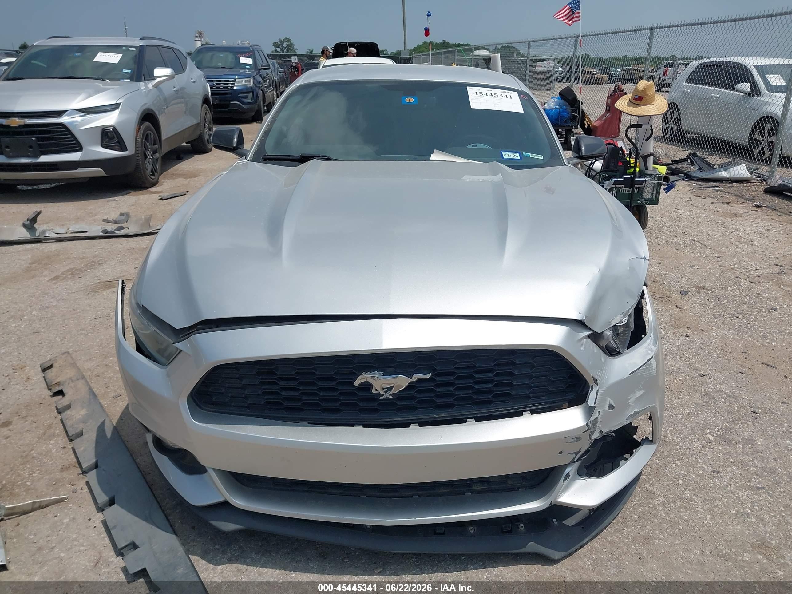 2015 Ford Mustang Ecoboost Silver vin: 1FA6P8TH5F5318008