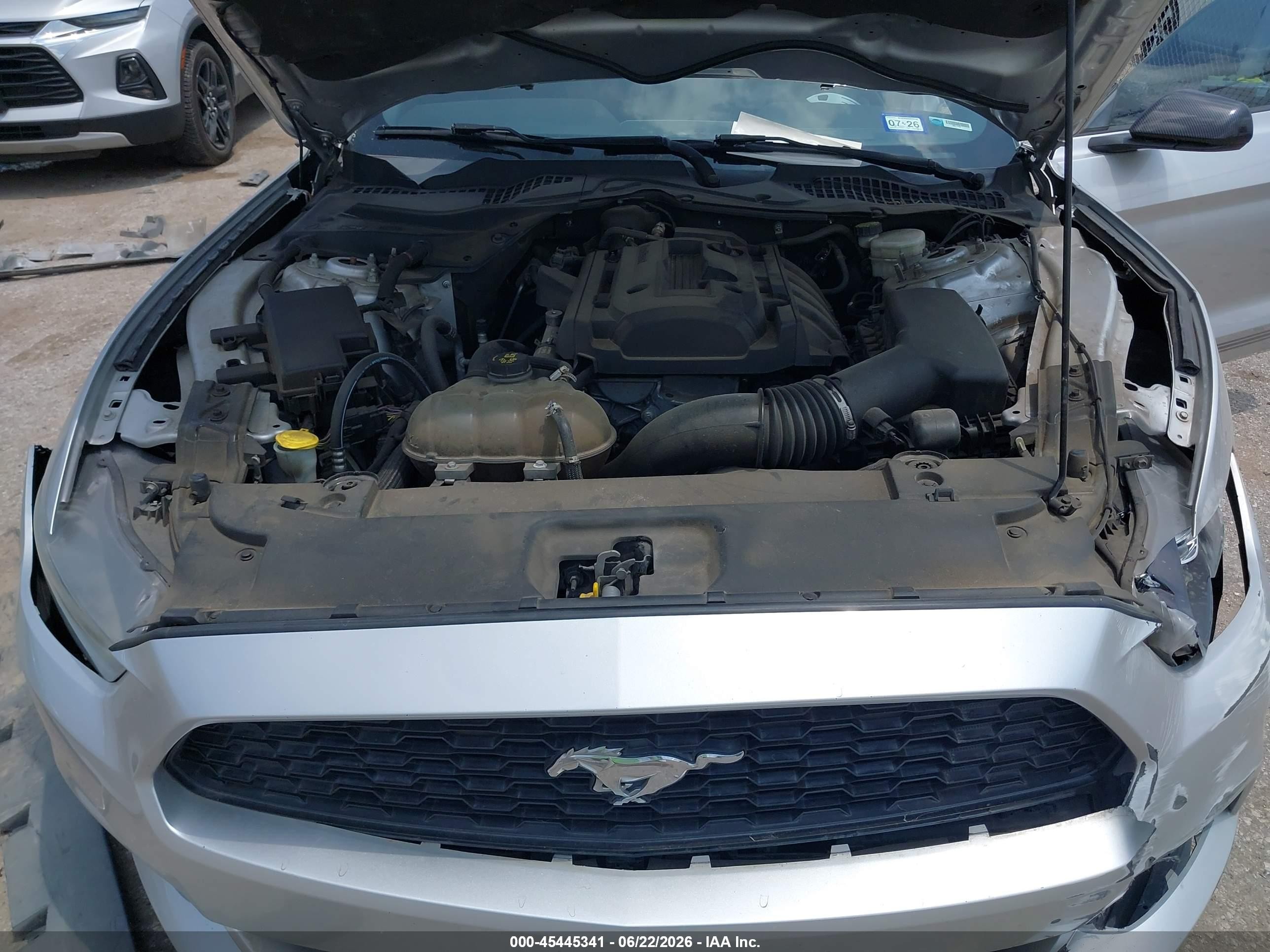 2015 Ford Mustang Ecoboost Silver vin: 1FA6P8TH5F5318008
