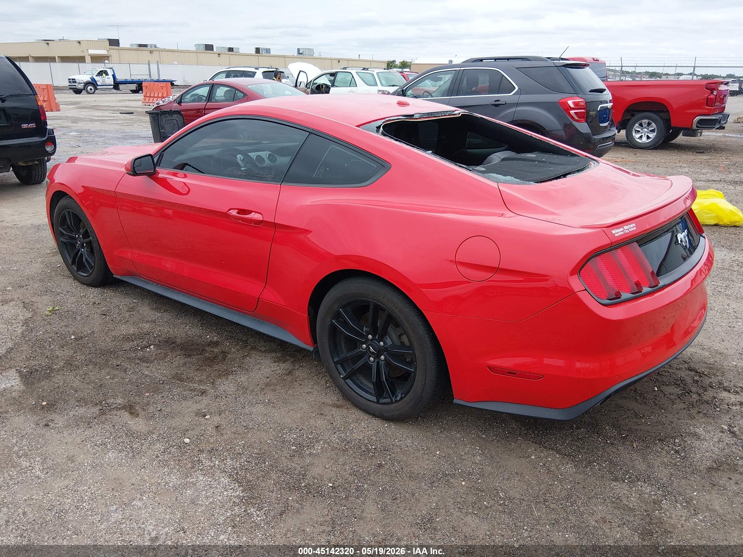 2015 Ford Mustang Ecoboost Red vin: 1FA6P8TH5F5318770
