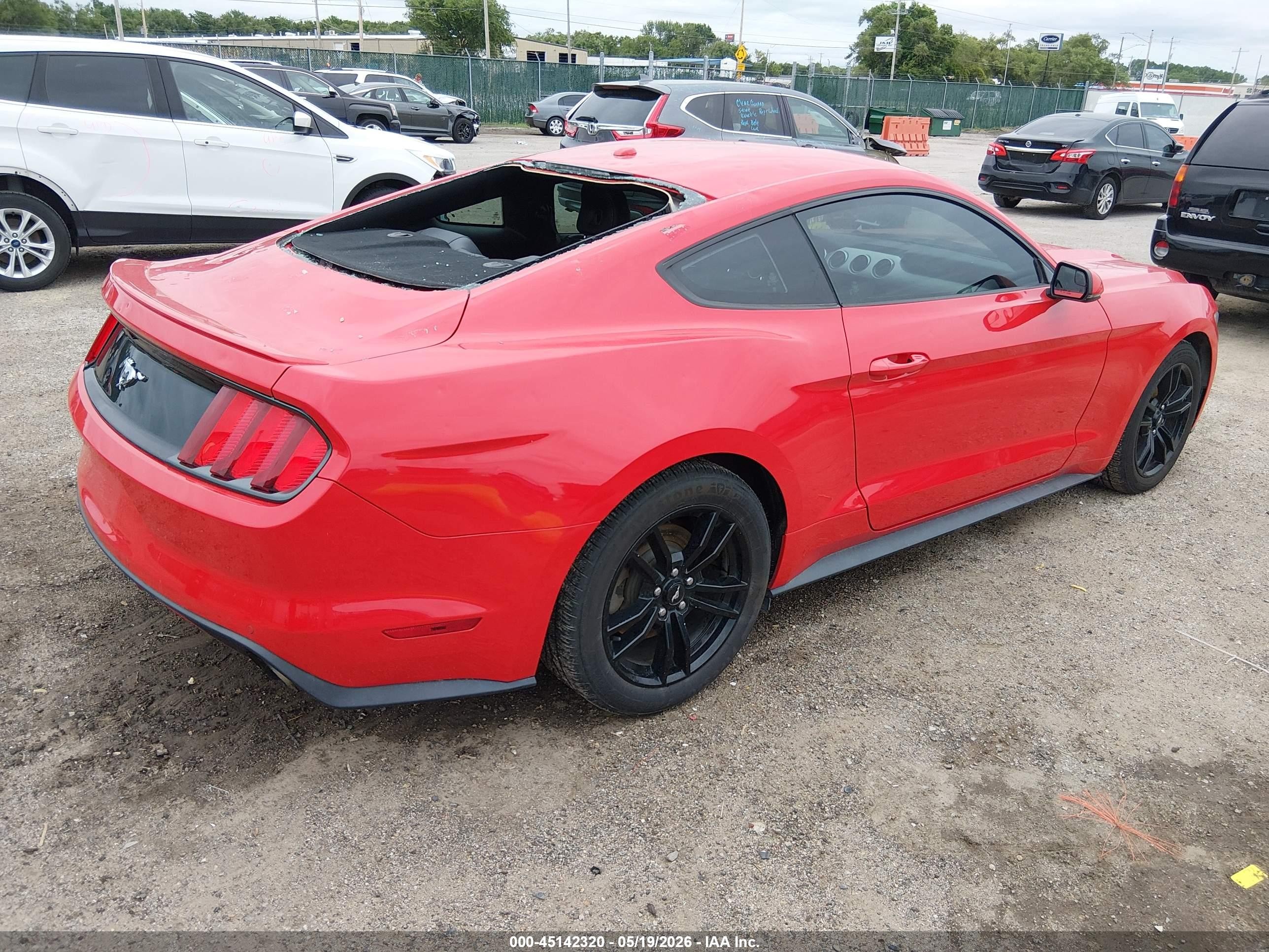 2015 Ford Mustang Ecoboost Red vin: 1FA6P8TH5F5318770