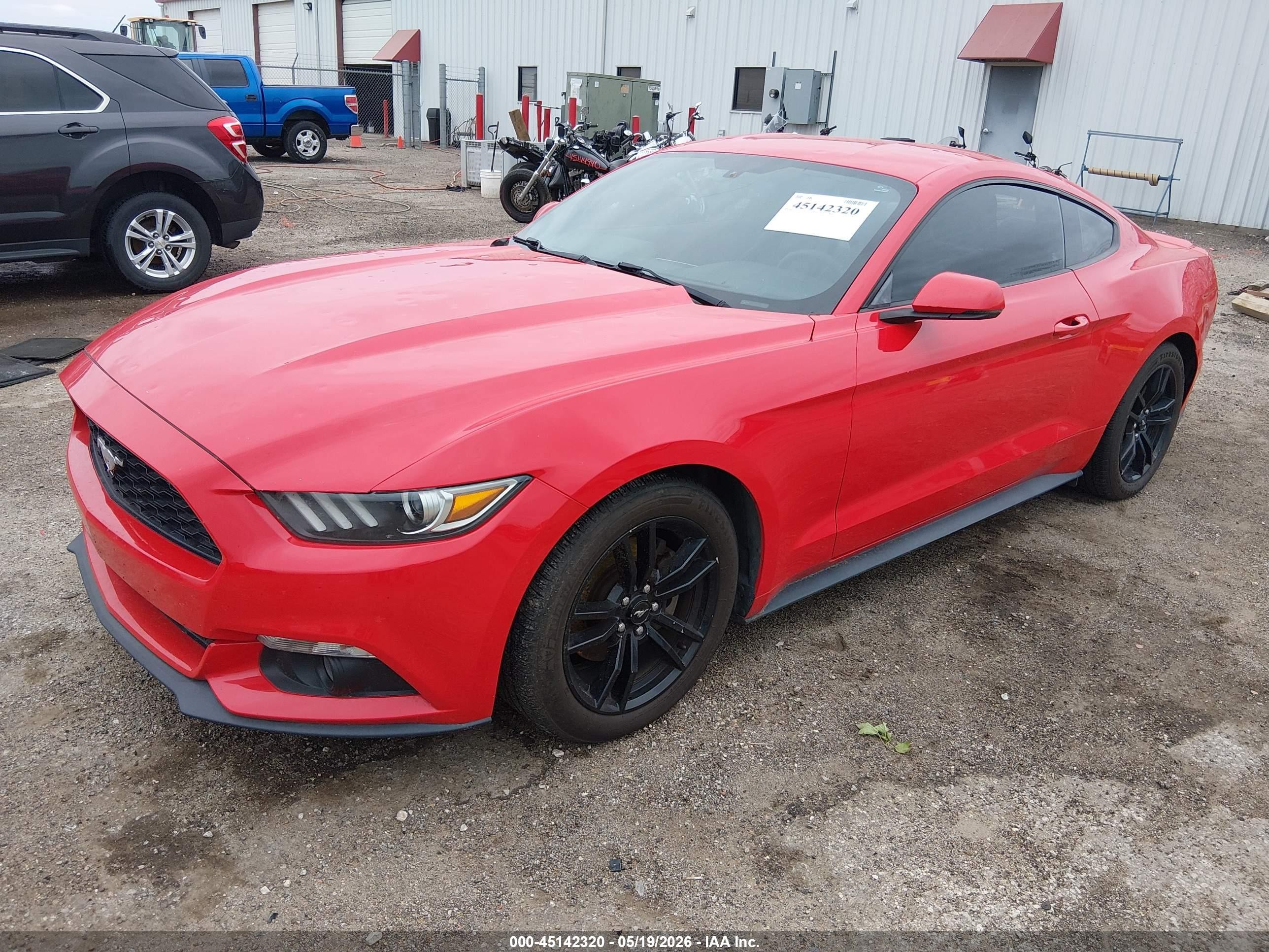 2015 Ford Mustang Ecoboost Red vin: 1FA6P8TH5F5318770