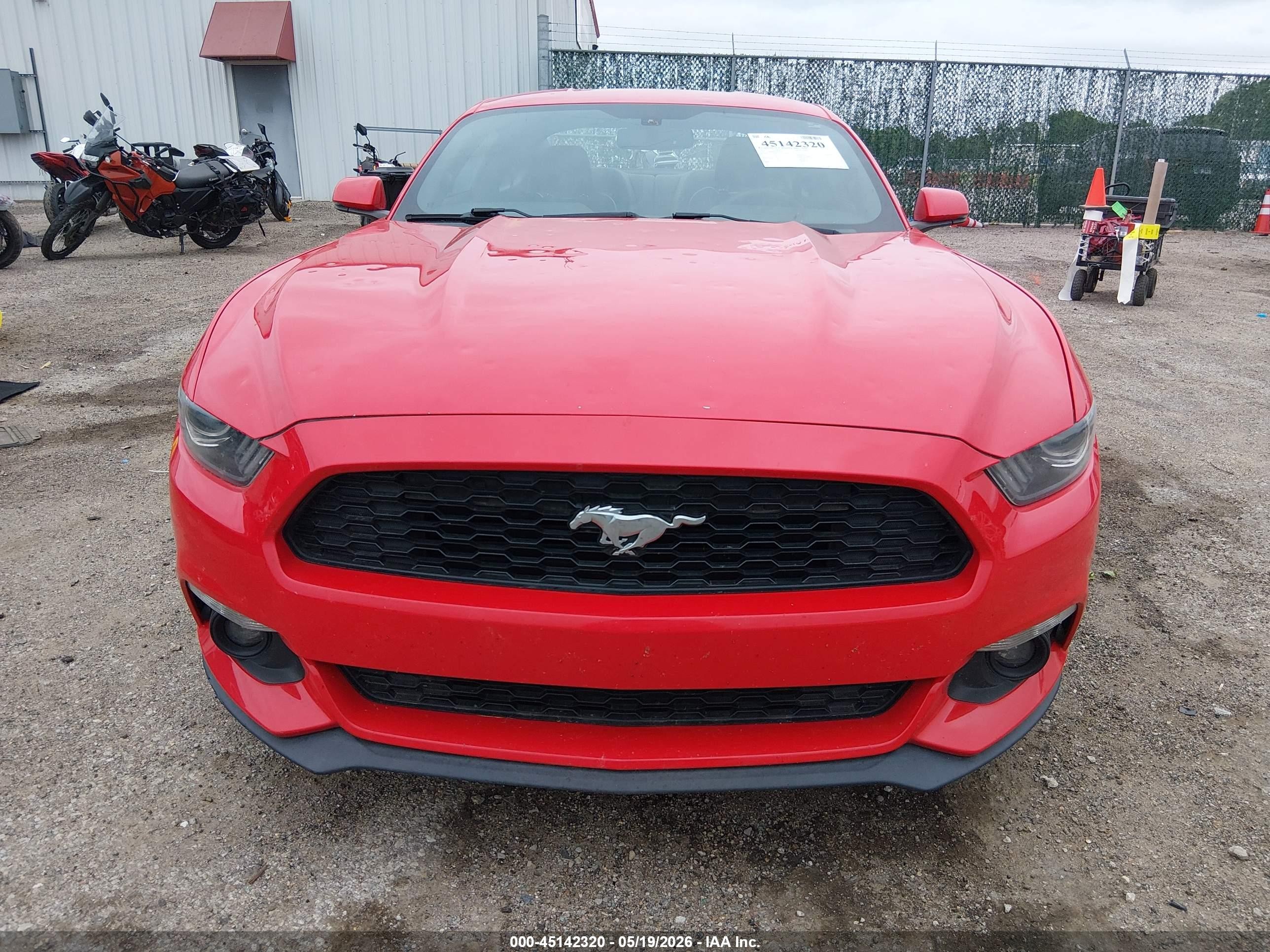2015 Ford Mustang Ecoboost Red vin: 1FA6P8TH5F5318770