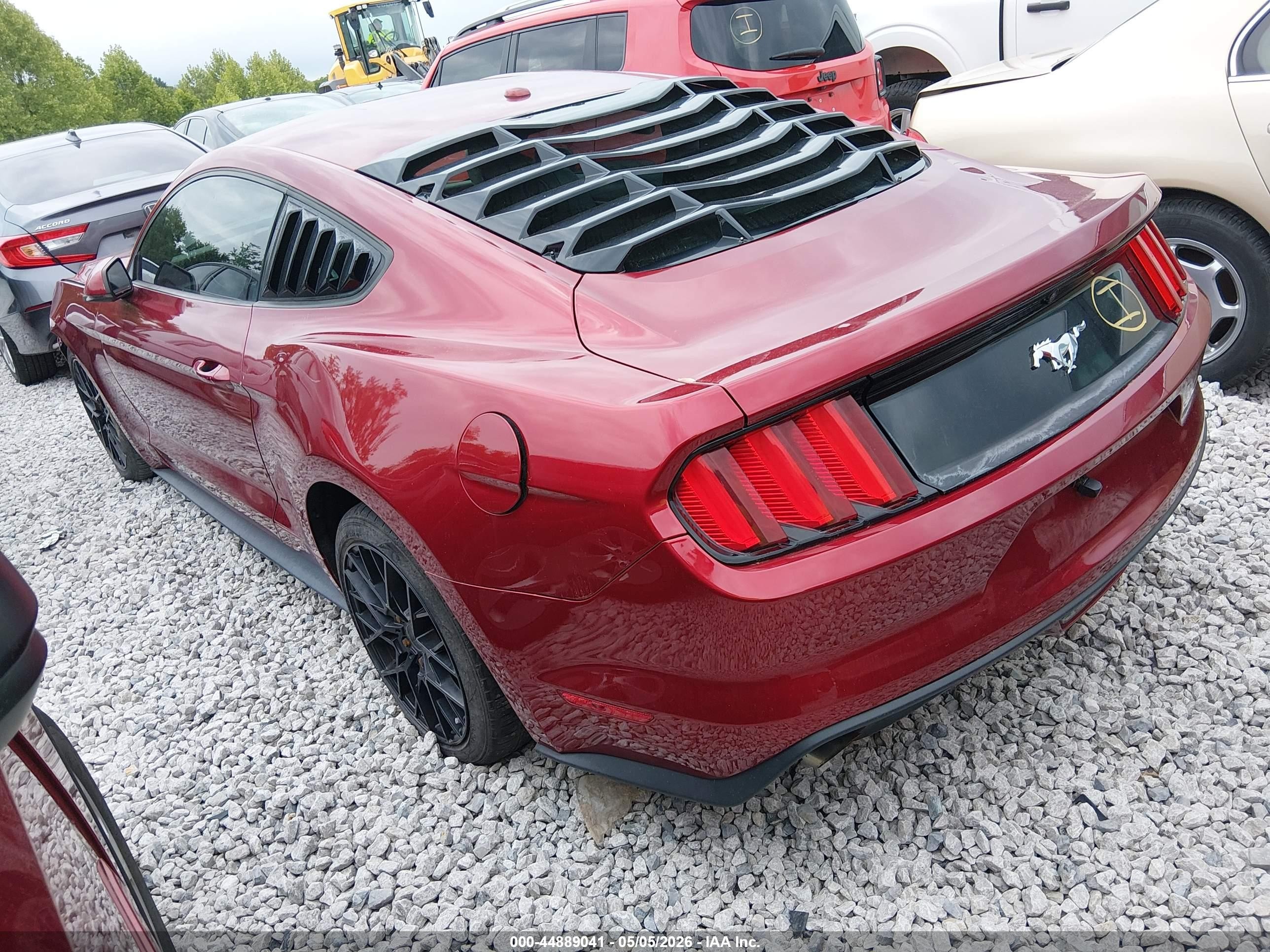 2015 Ford Mustang Ecoboost Red vin: 1FA6P8TH5F5346861