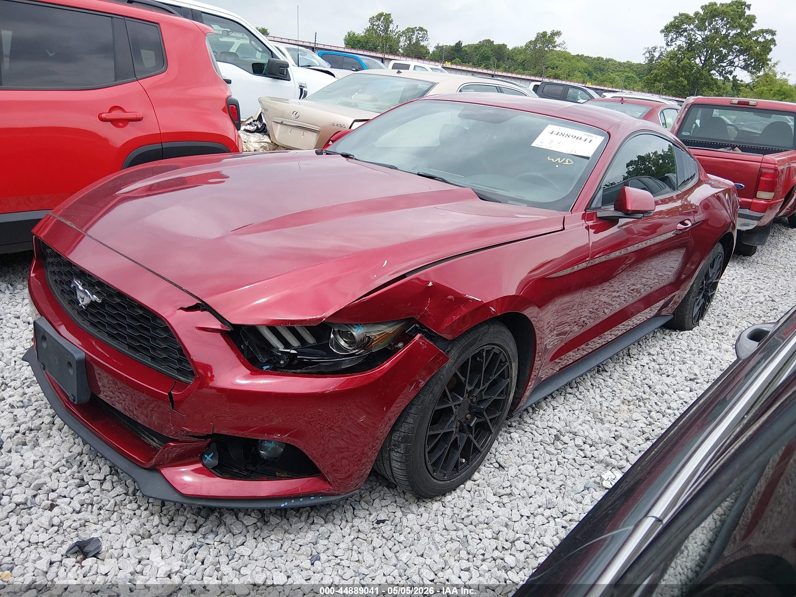 2015 Ford Mustang Ecoboost Red vin: 1FA6P8TH5F5346861