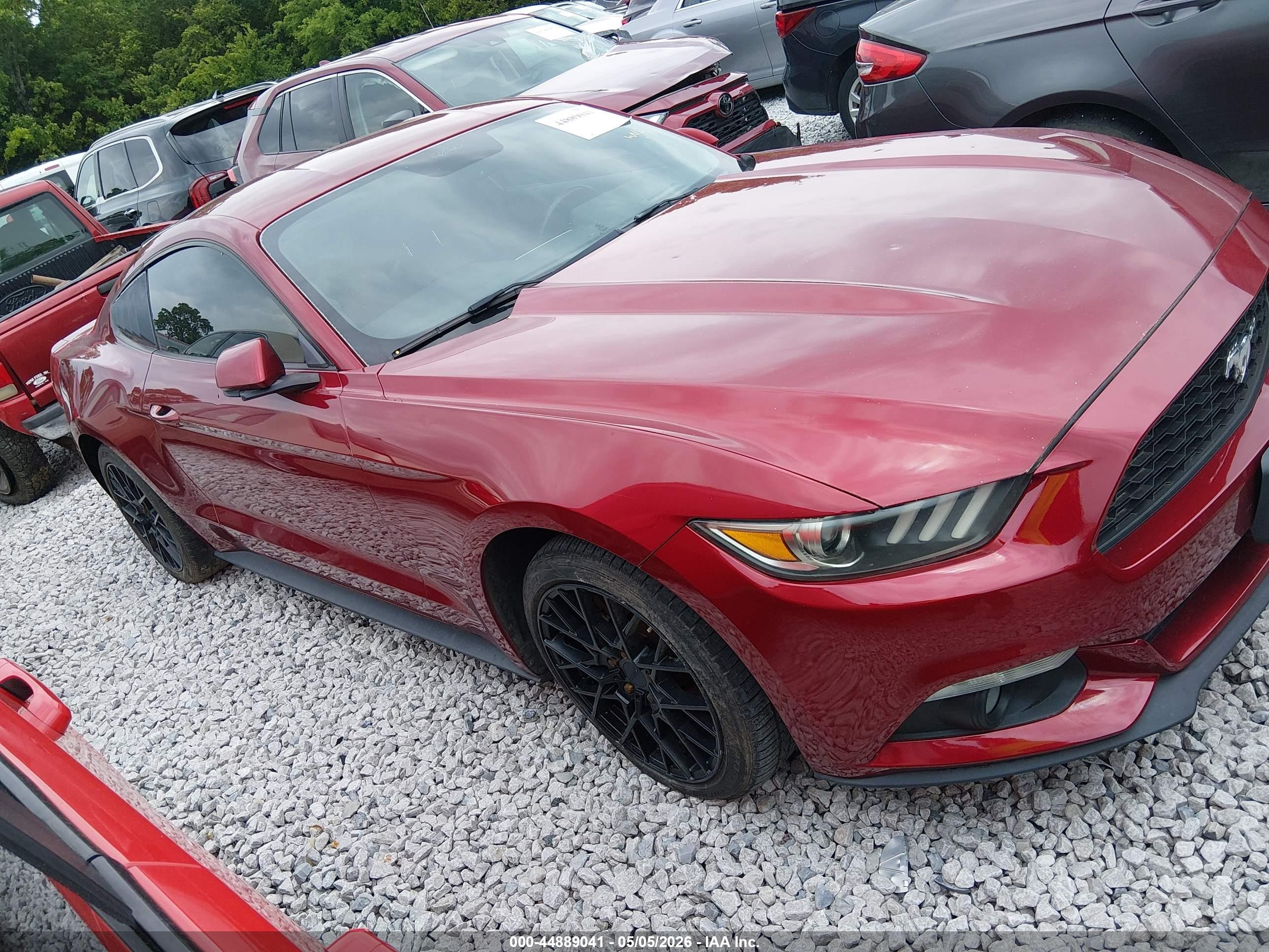 2015 Ford Mustang Ecoboost Red vin: 1FA6P8TH5F5346861