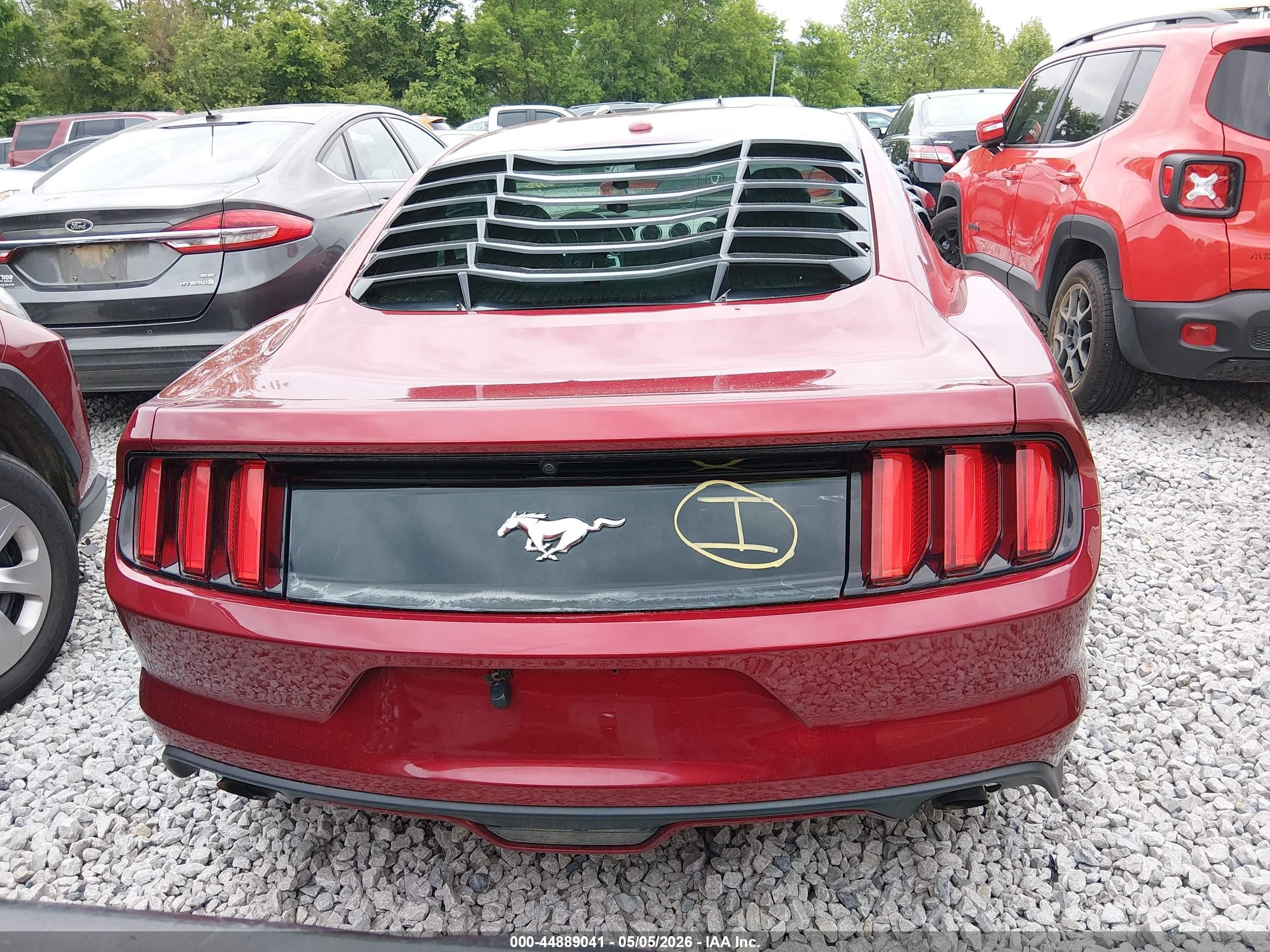 2015 Ford Mustang Ecoboost Red vin: 1FA6P8TH5F5346861