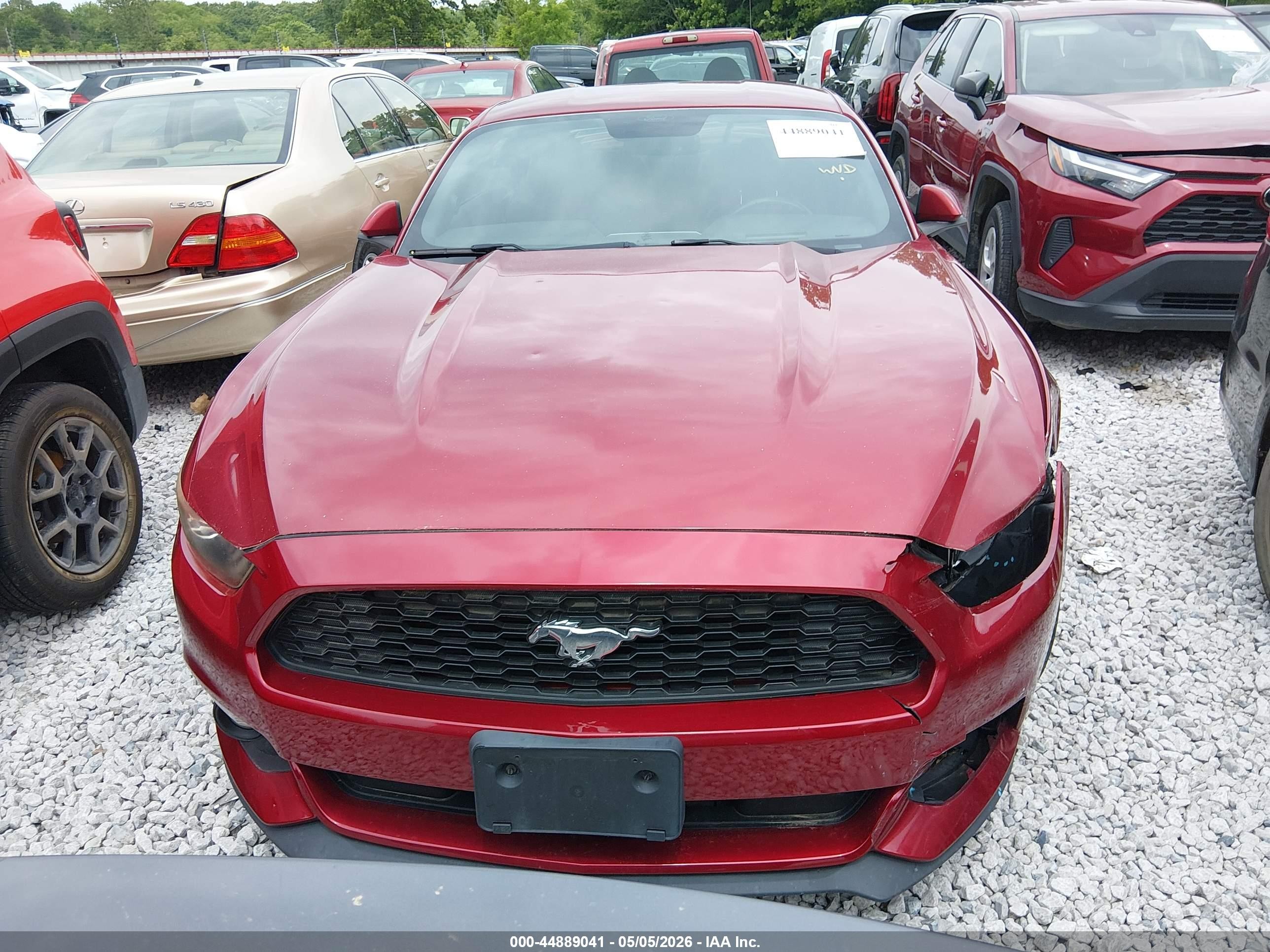 2015 Ford Mustang Ecoboost Red vin: 1FA6P8TH5F5346861