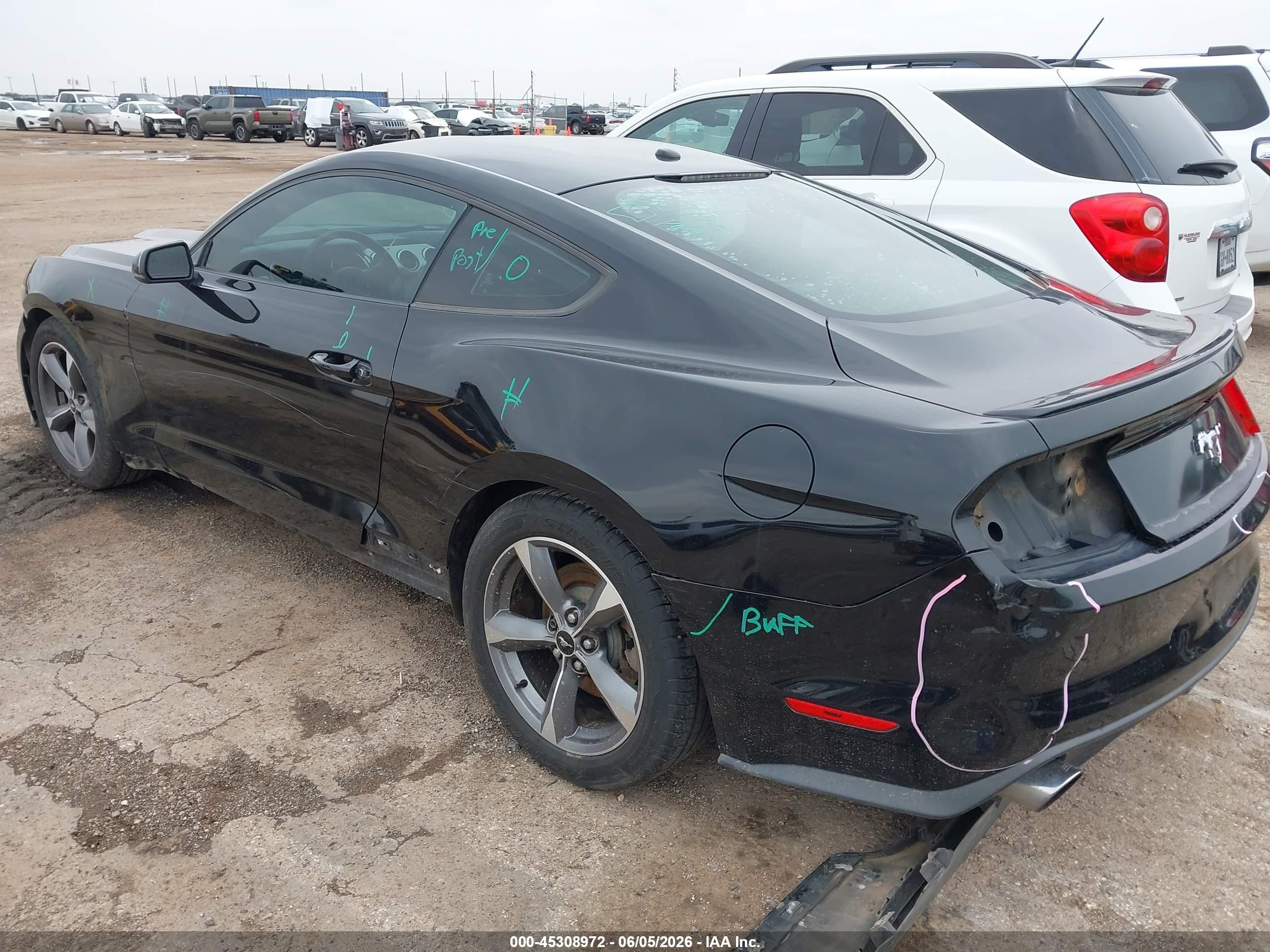 2015 Ford Mustang Ecoboost Black vin: 1FA6P8TH5F5350036
