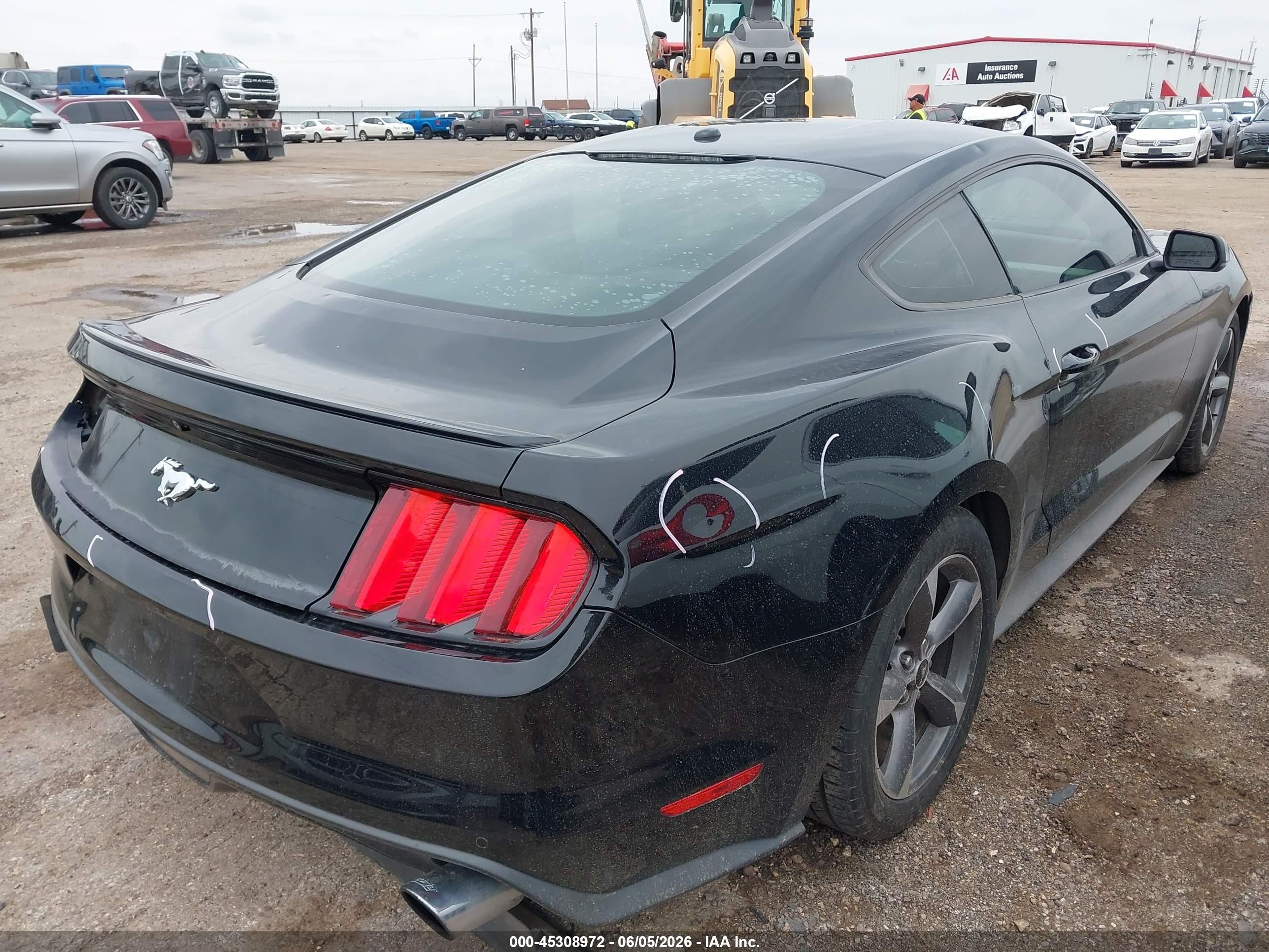 2015 Ford Mustang Ecoboost Black vin: 1FA6P8TH5F5350036