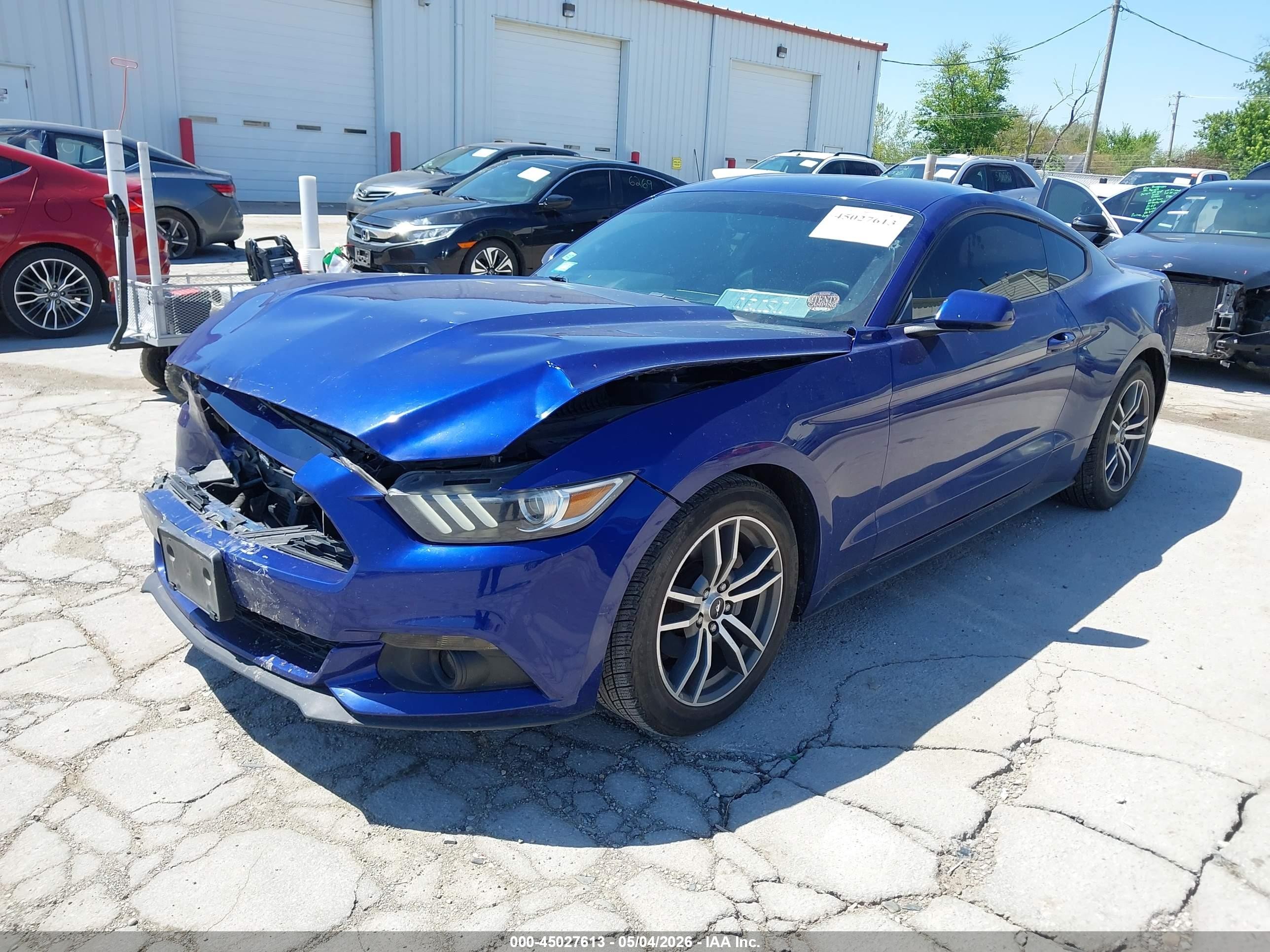 2015 Ford Mustang Ecoboost Blue vin: 1FA6P8TH5F5350098