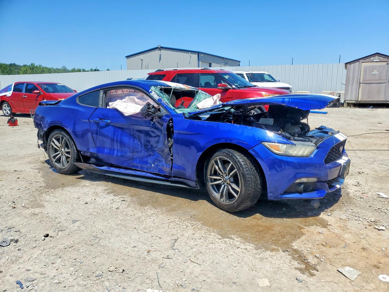 2015 Ford Mustang Синий vin: 1FA6P8TH5F5358136