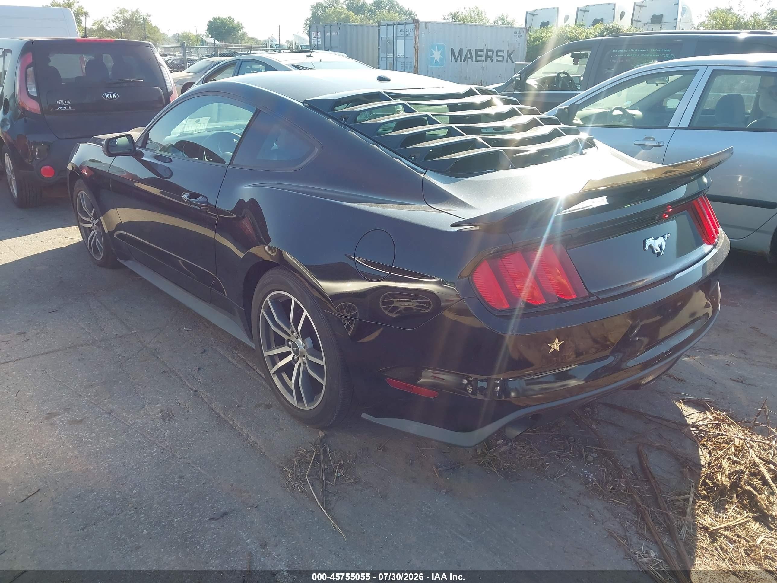 2015 Ford Mustang Ecoboost Black vin: 1FA6P8TH5F5377916