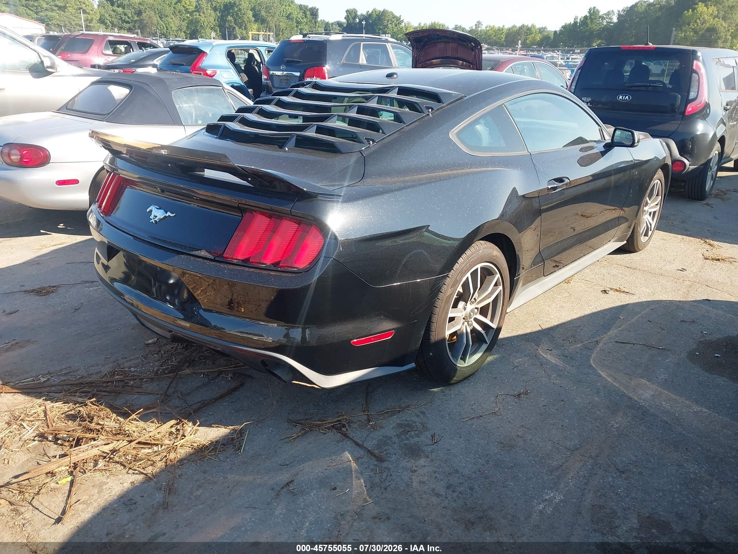 2015 Ford Mustang Ecoboost Black vin: 1FA6P8TH5F5377916