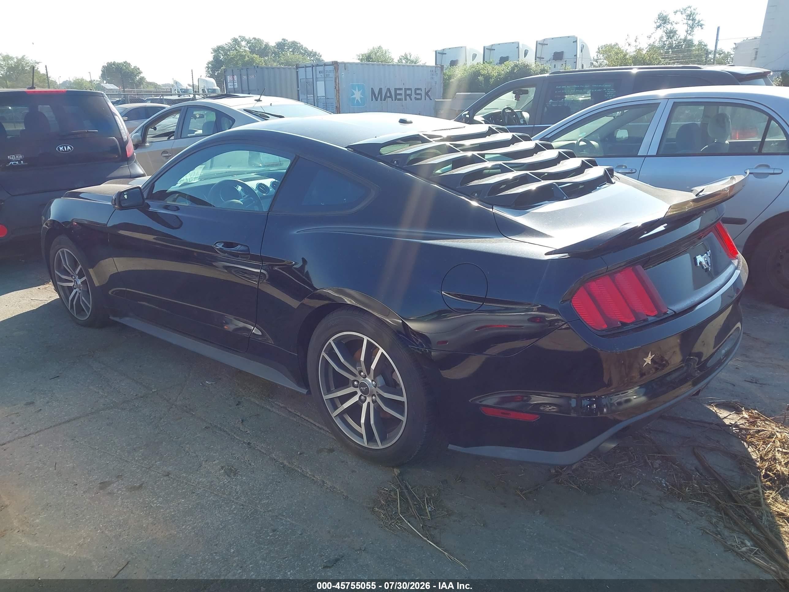 2015 Ford Mustang Ecoboost Black vin: 1FA6P8TH5F5377916