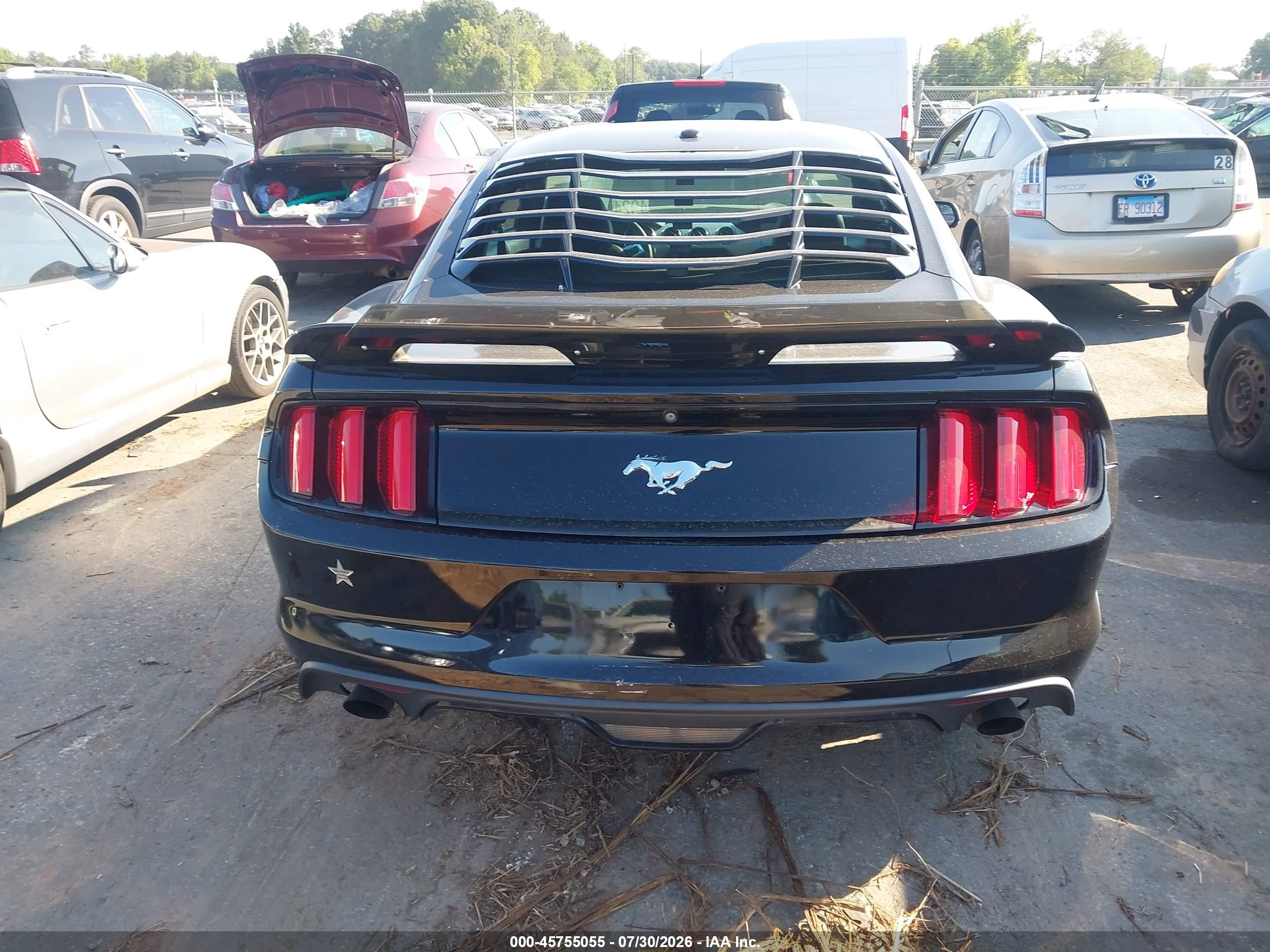 2015 Ford Mustang Ecoboost Black vin: 1FA6P8TH5F5377916