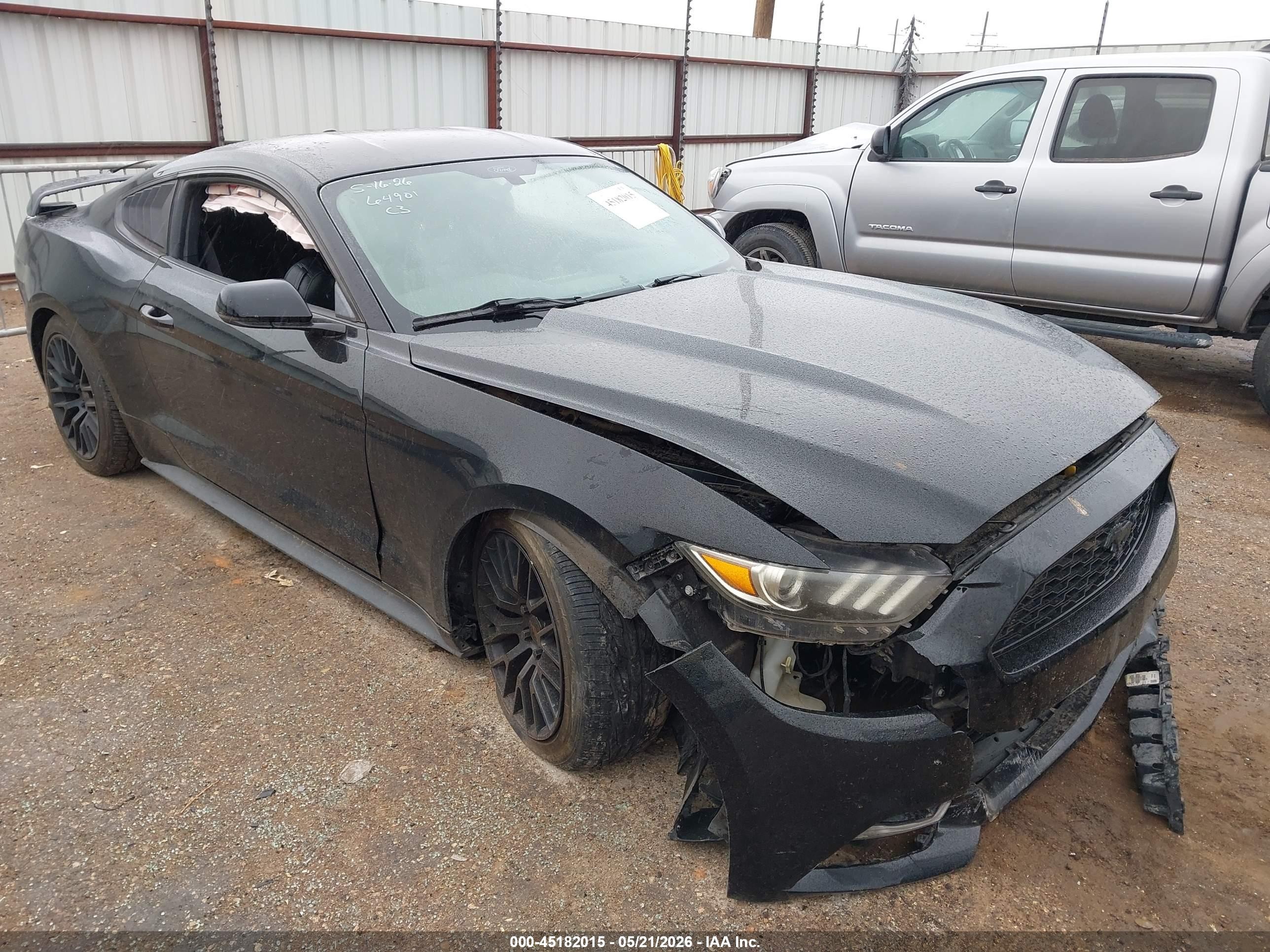 2015 Ford Mustang Ecoboost Black vin: 1FA6P8TH5F5403186
