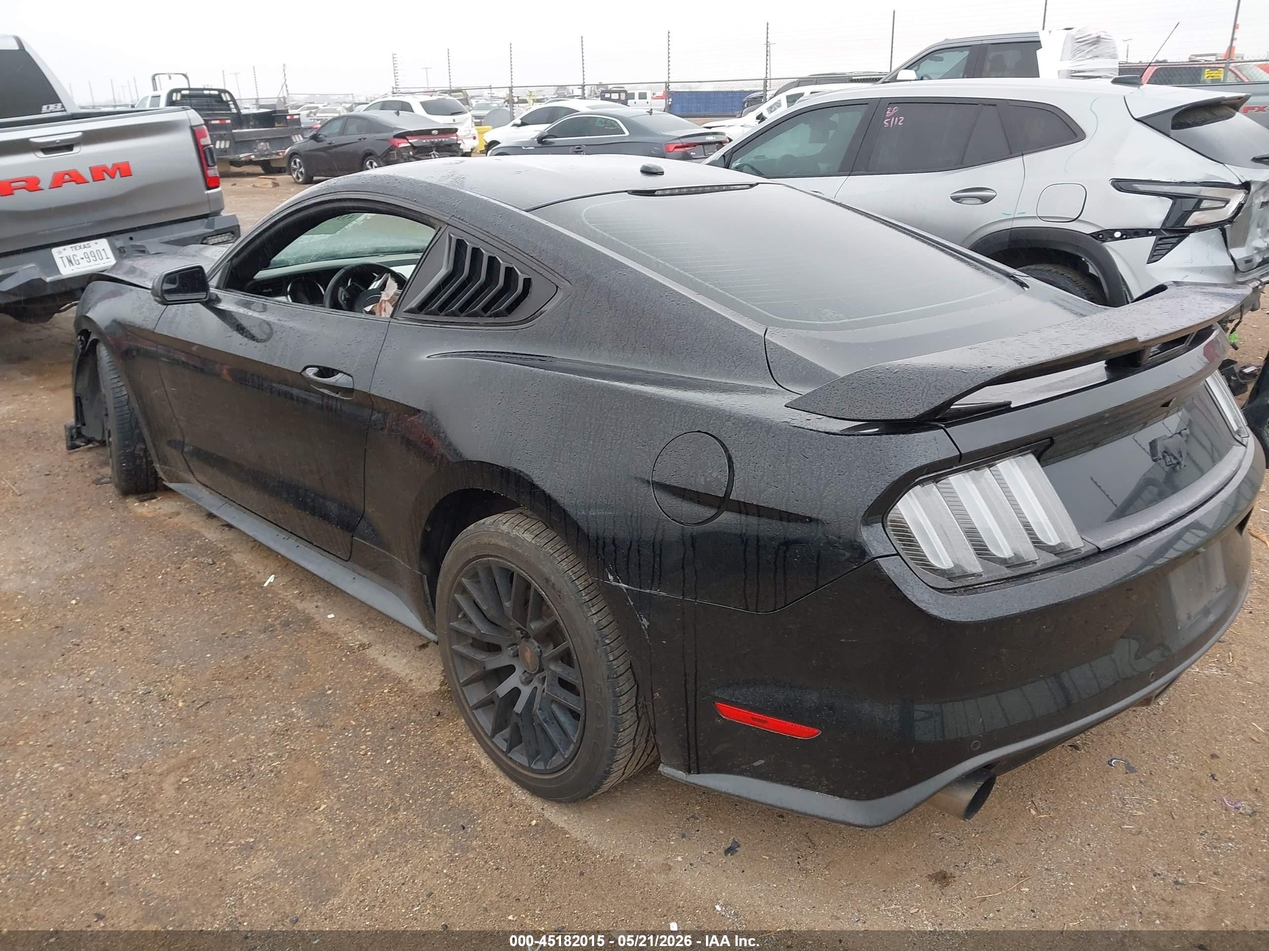 2015 Ford Mustang Ecoboost Black vin: 1FA6P8TH5F5403186