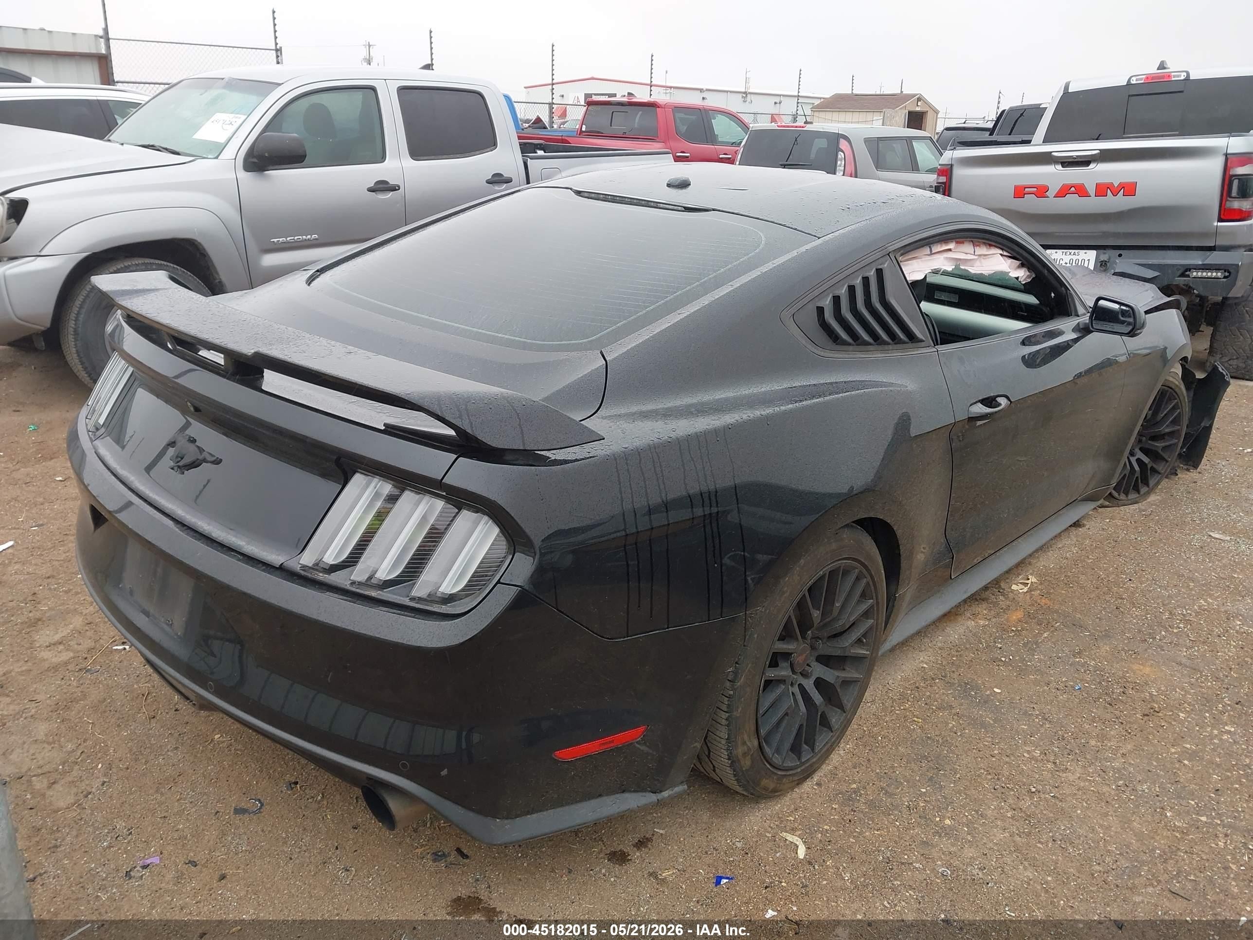 2015 Ford Mustang Ecoboost Black vin: 1FA6P8TH5F5403186