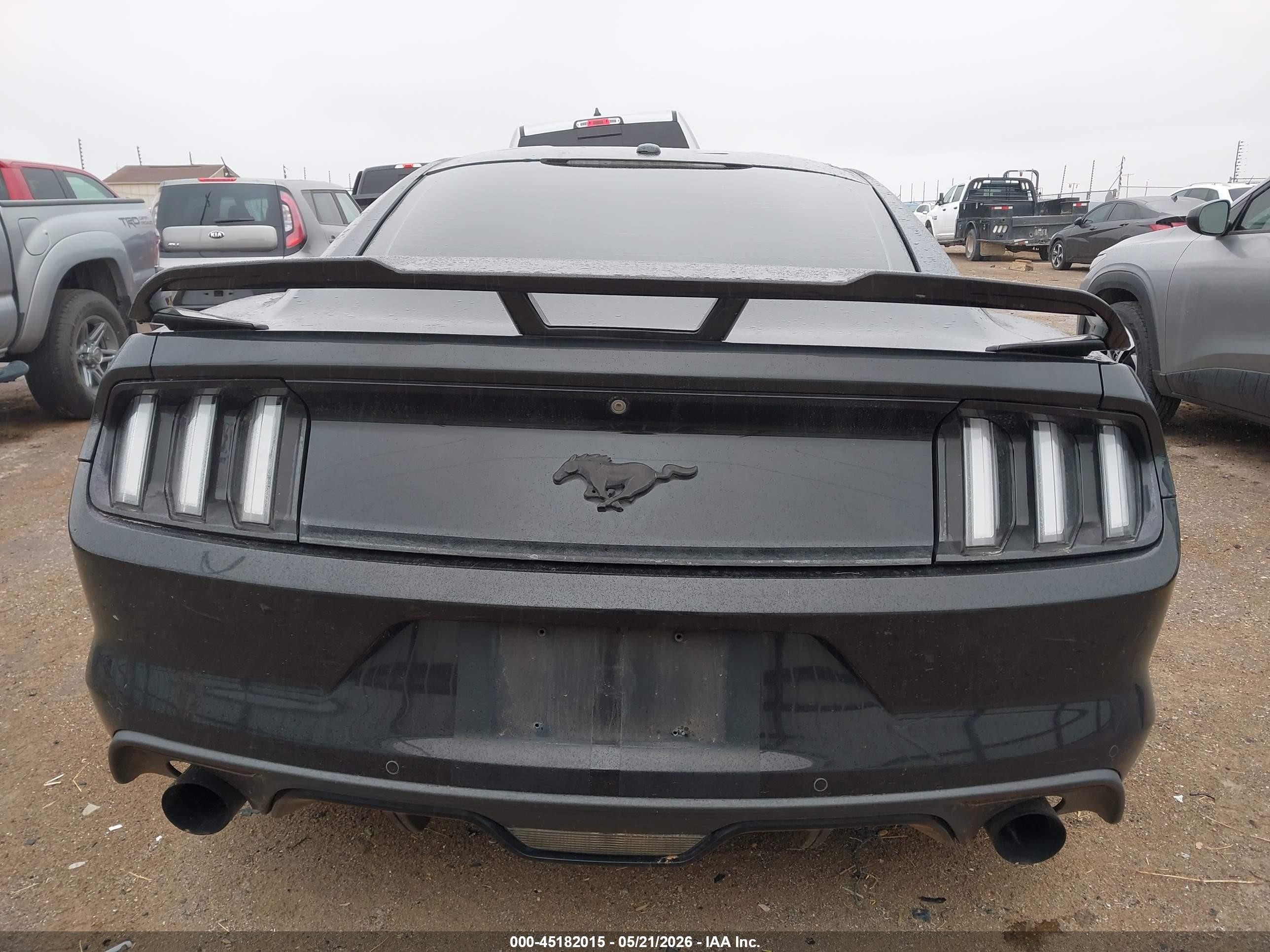 2015 Ford Mustang Ecoboost Black vin: 1FA6P8TH5F5403186