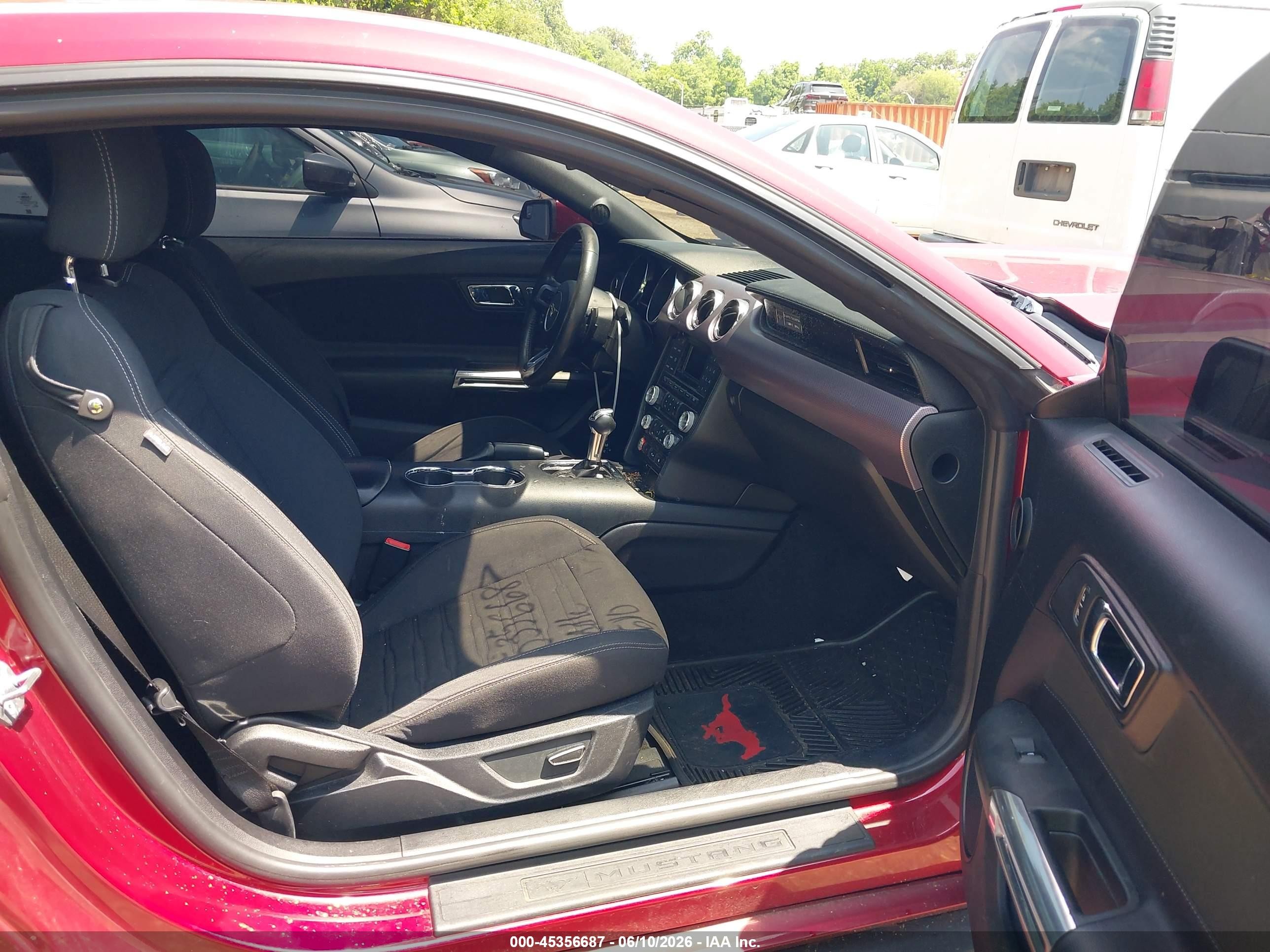 2017 Ford Mustang Ecoboost Red vin: 1FA6P8TH5H5239036