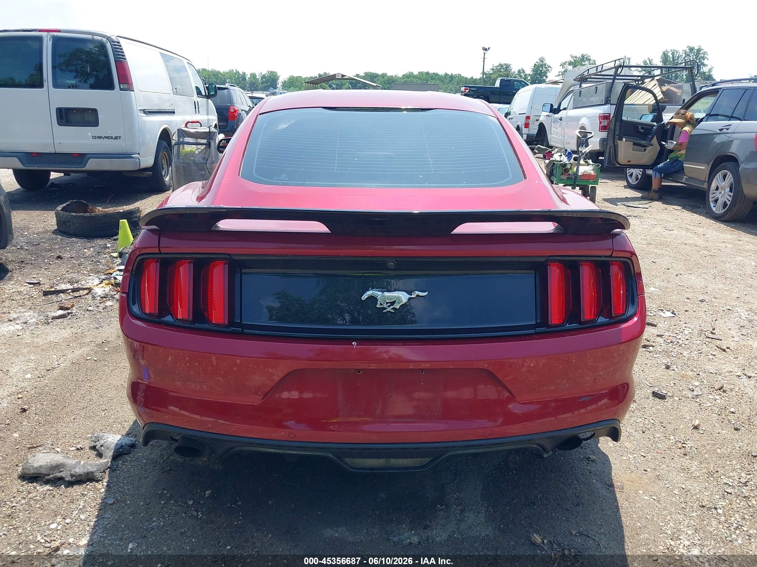 2017 Ford Mustang Ecoboost Red vin: 1FA6P8TH5H5239036