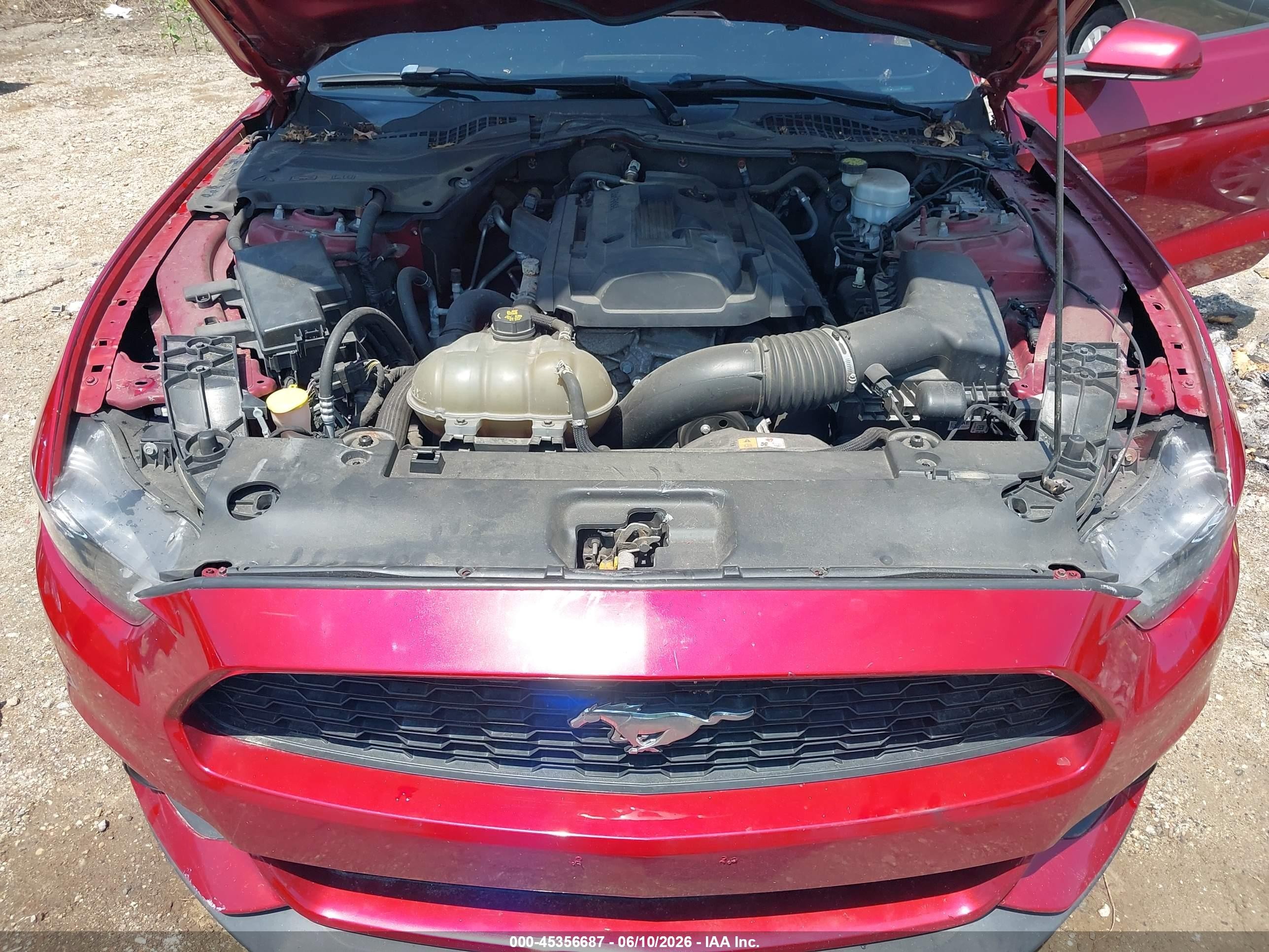 2017 Ford Mustang Ecoboost Red vin: 1FA6P8TH5H5239036