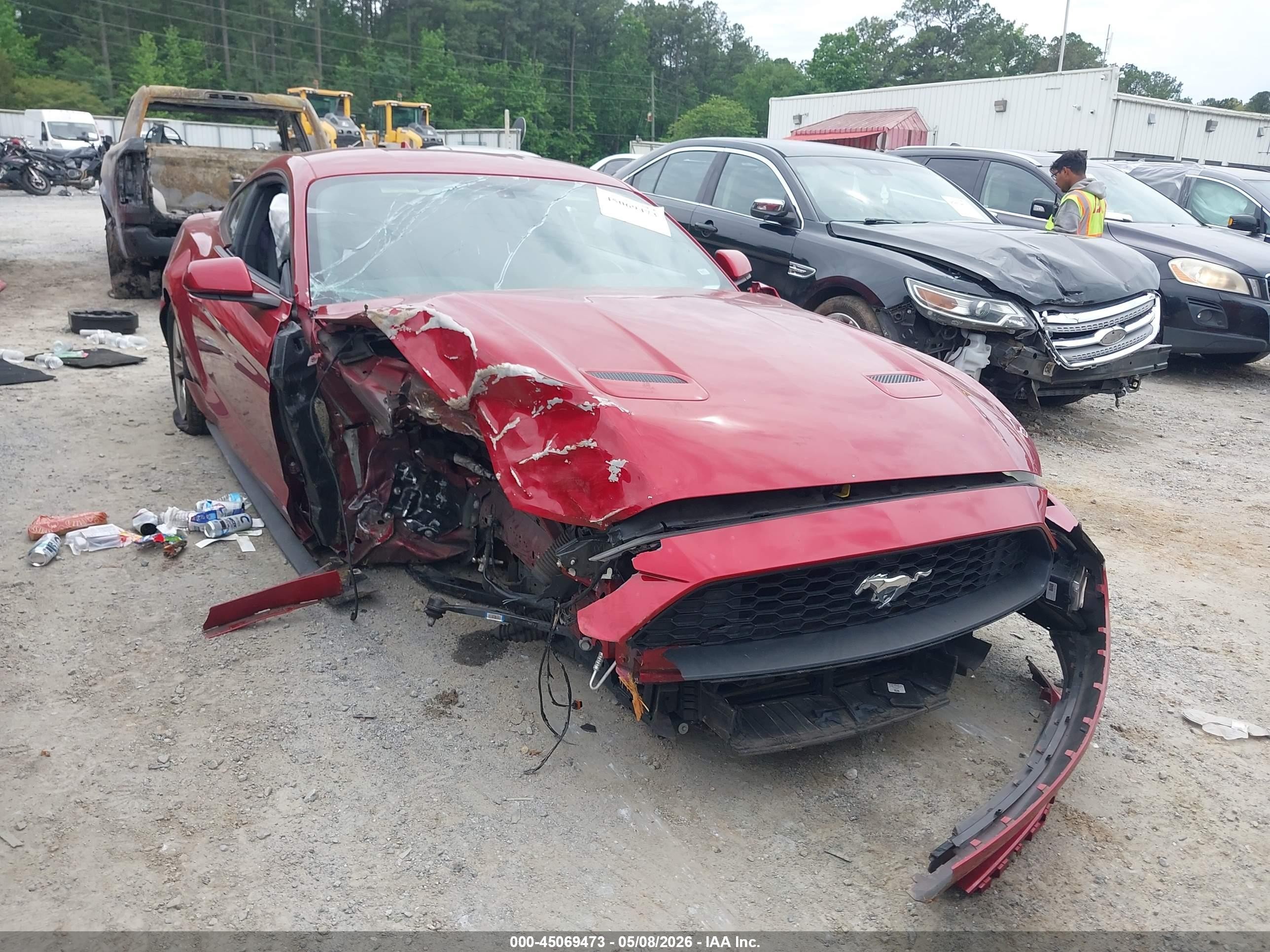 2020 Ford Mustang Ecoboost Fastback Red vin: 1FA6P8TH5L5190350