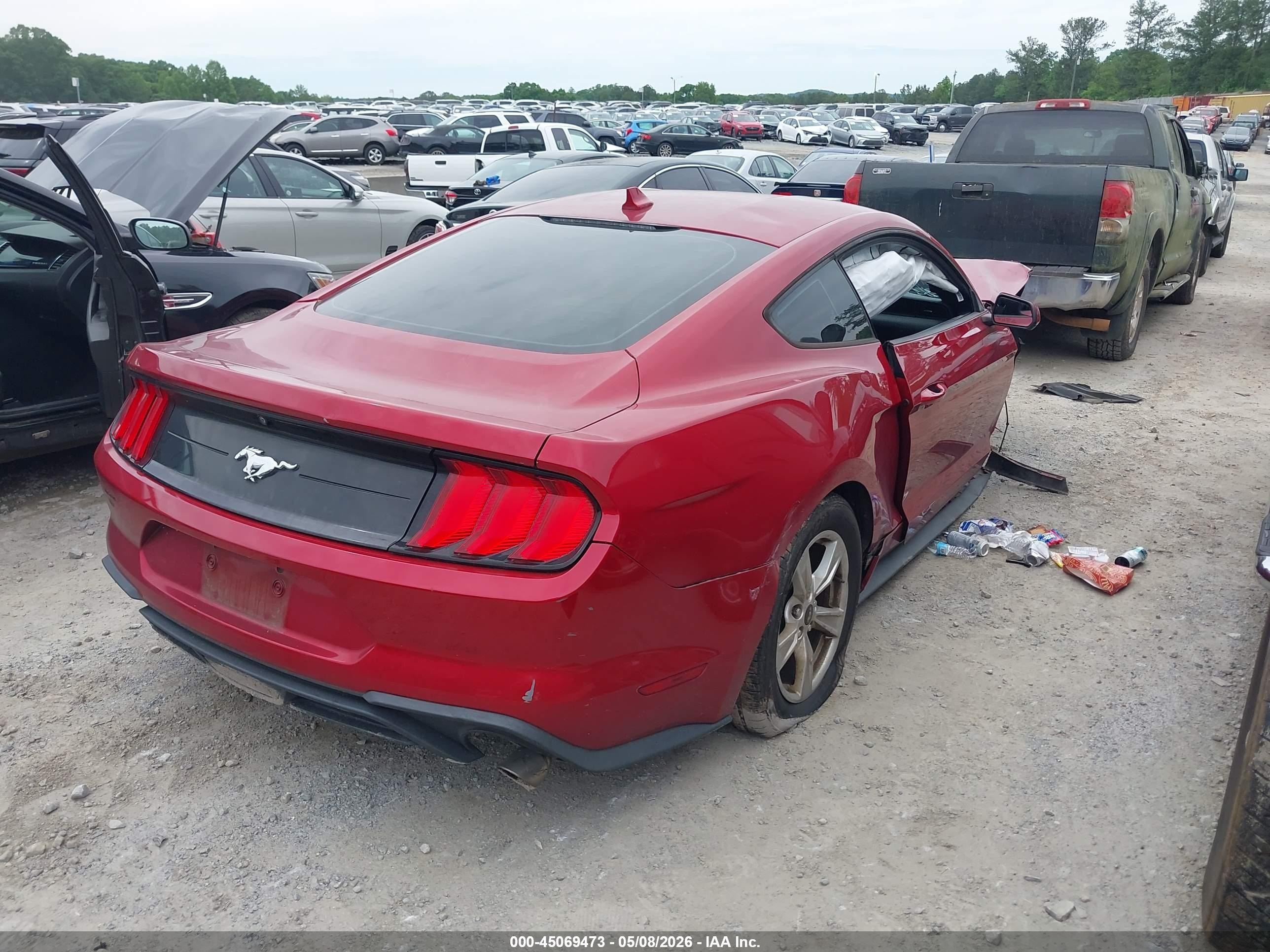 2020 Ford Mustang Ecoboost Fastback Red vin: 1FA6P8TH5L5190350