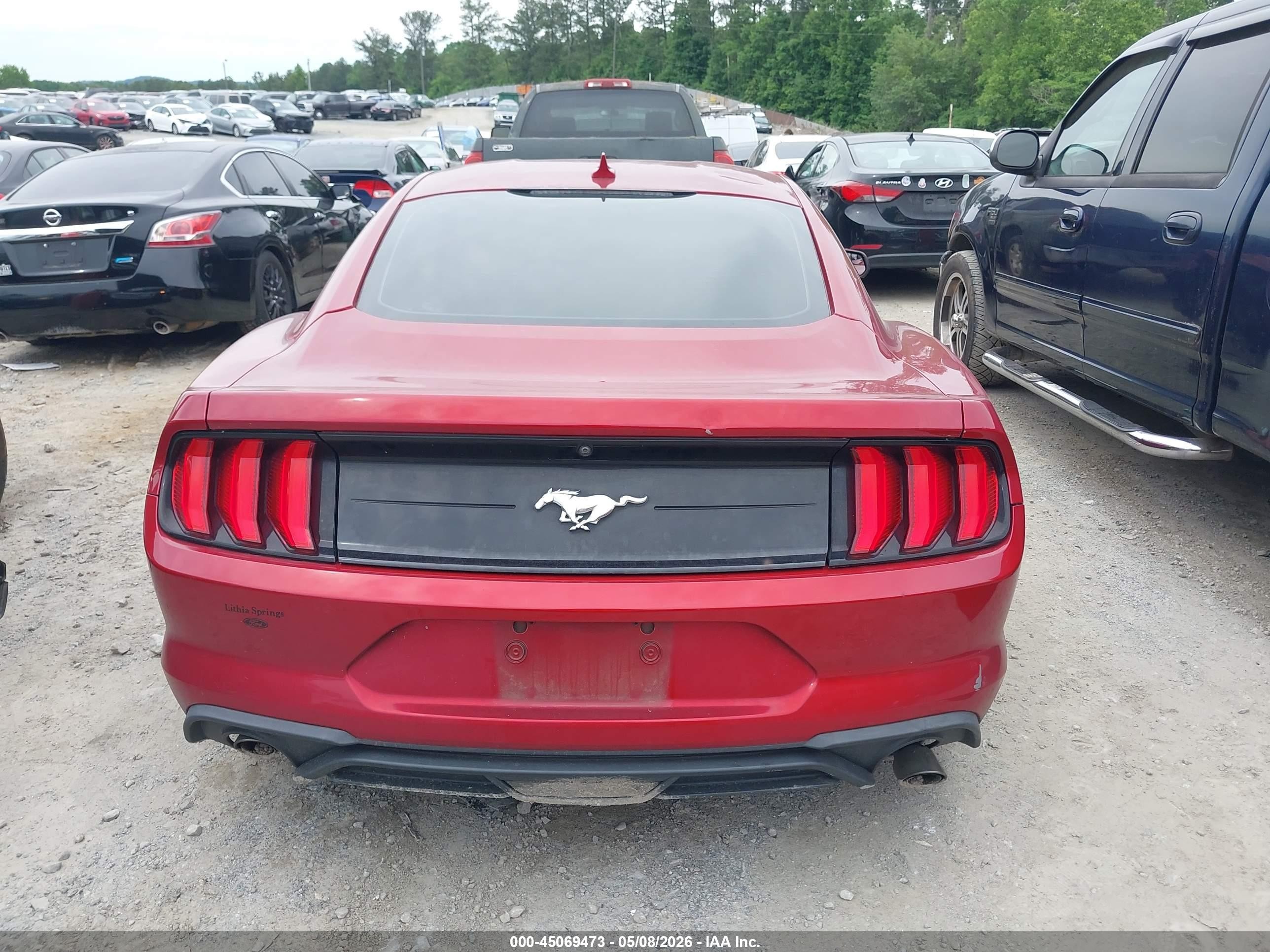 2020 Ford Mustang Ecoboost Fastback Red vin: 1FA6P8TH5L5190350