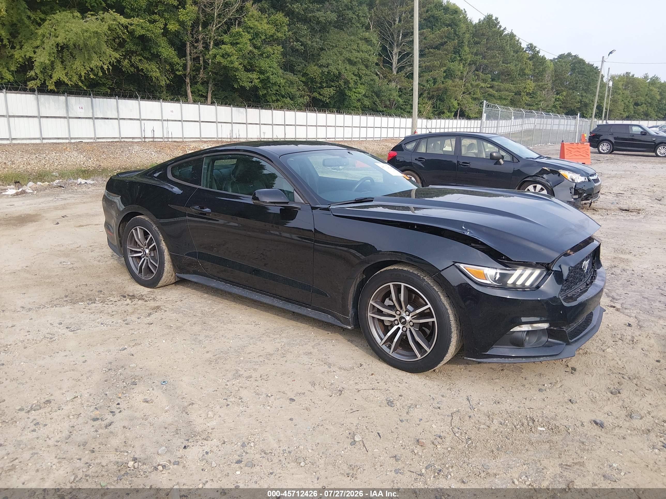 2015 Ford Mustang Ecoboost Black vin: 1FA6P8TH6F5320771