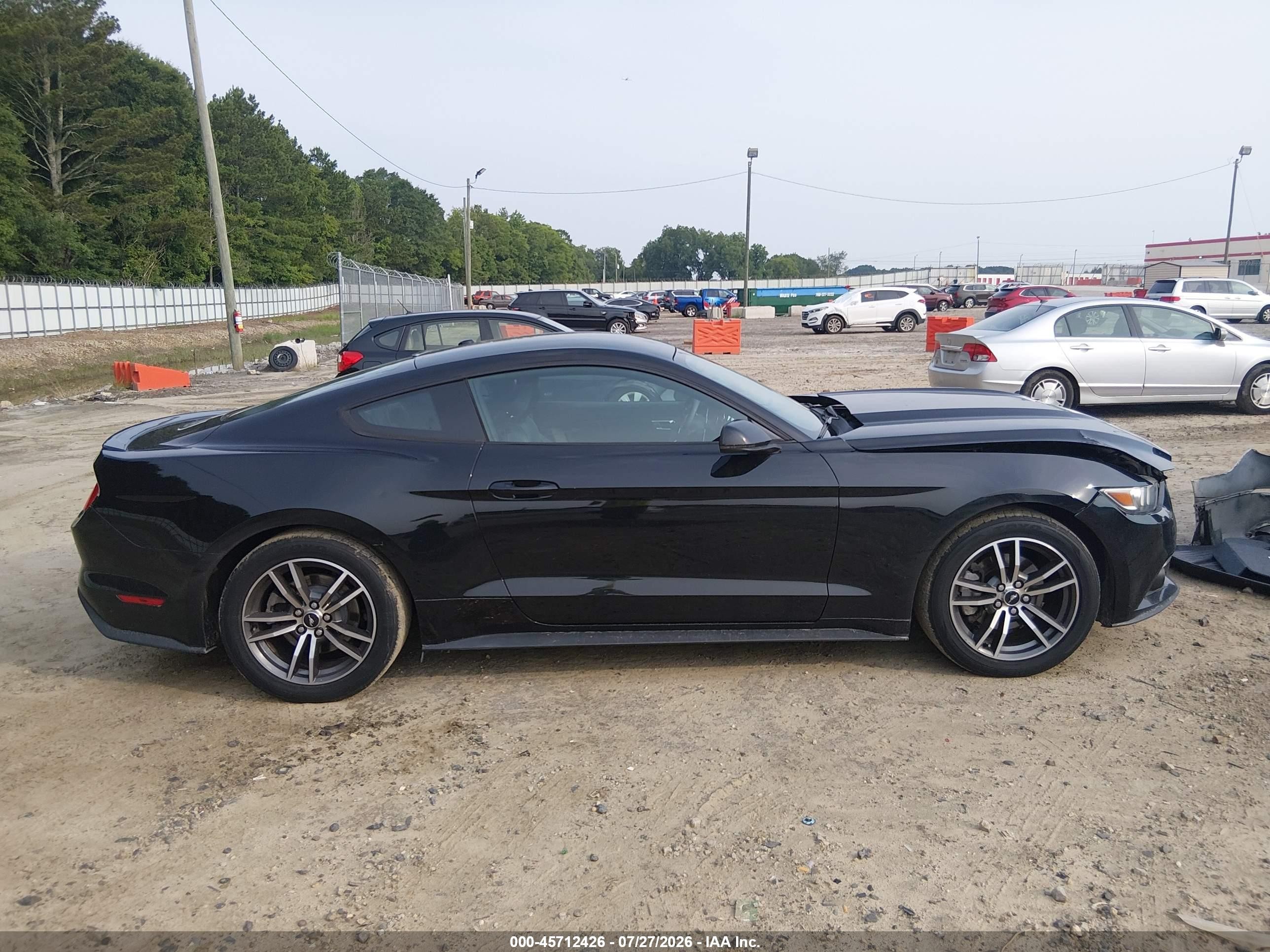 2015 Ford Mustang Ecoboost Черный vin: 1FA6P8TH6F5320771