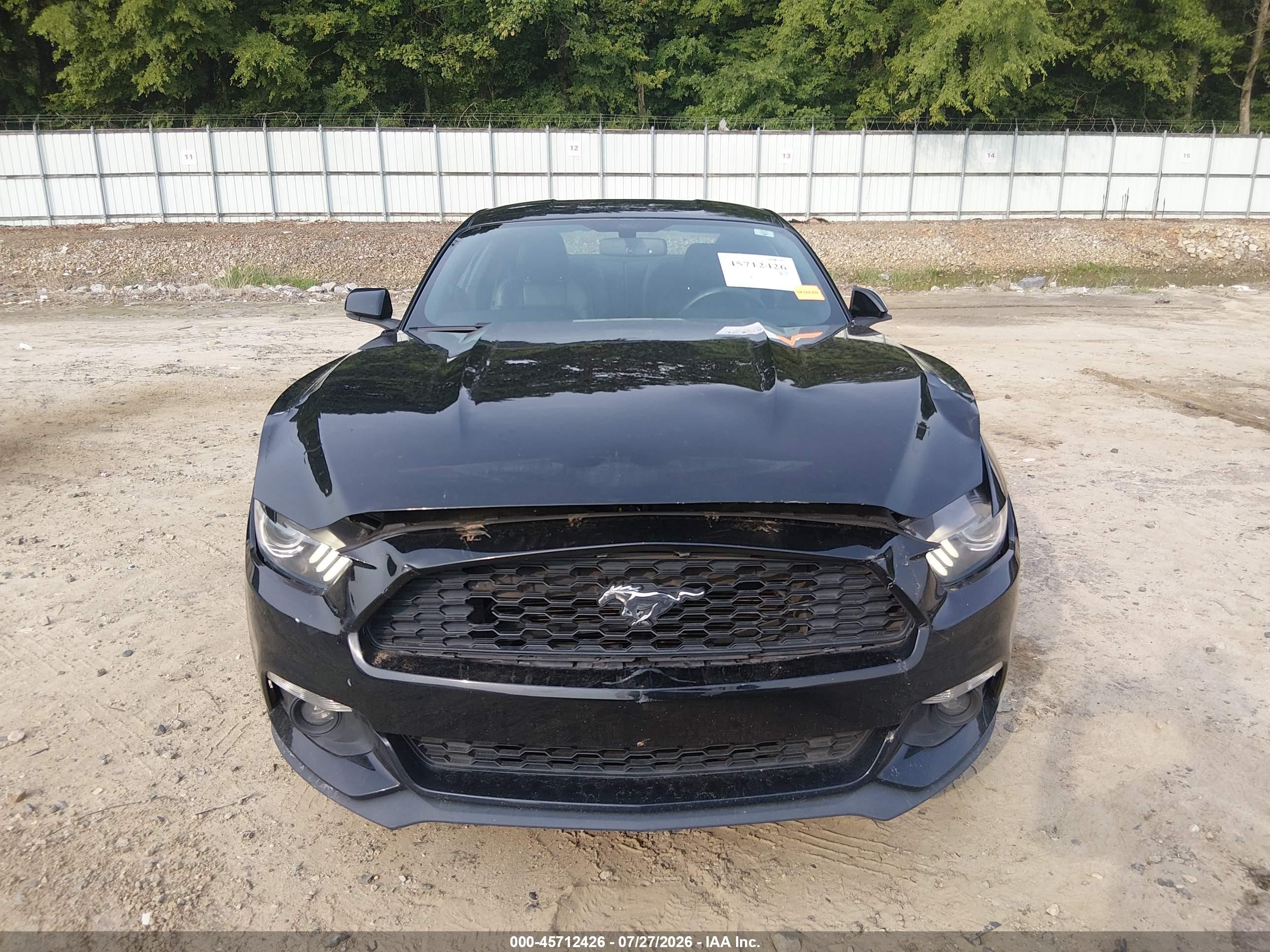 2015 Ford Mustang Ecoboost Черный vin: 1FA6P8TH6F5320771