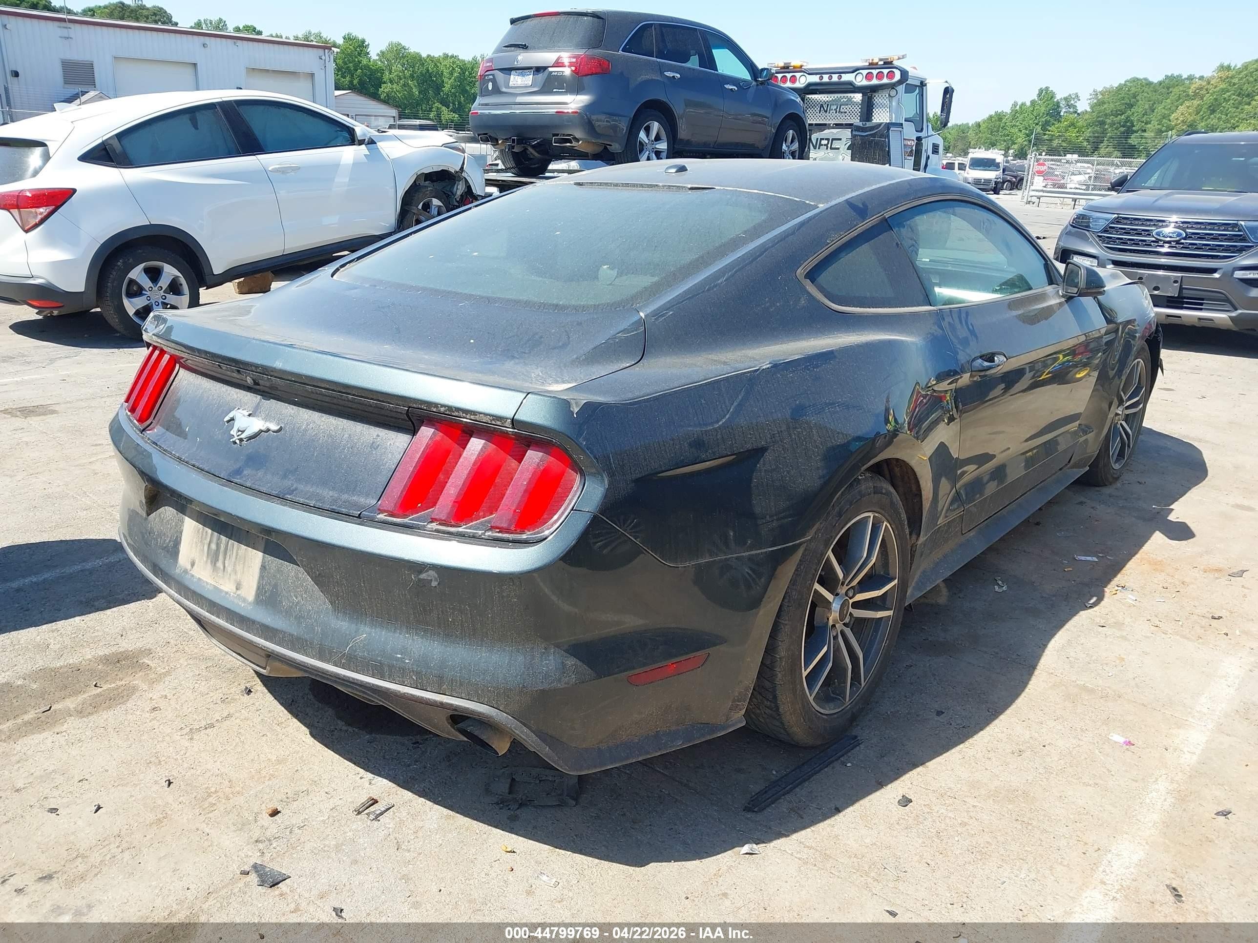 2015 Ford Mustang Ecoboost Green vin: 1FA6P8TH6F5340602