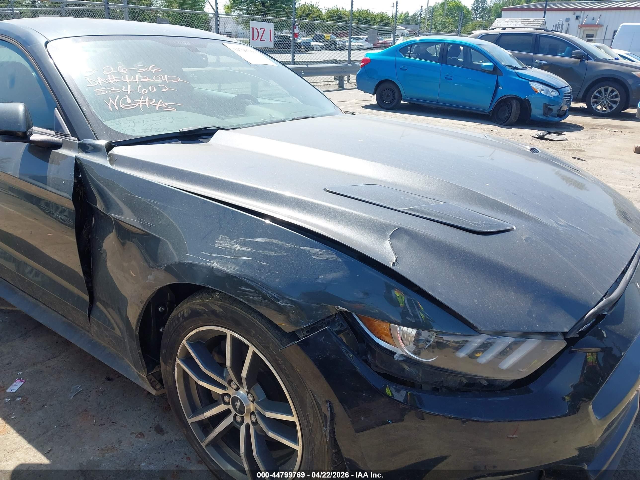 2015 Ford Mustang Ecoboost Green vin: 1FA6P8TH6F5340602