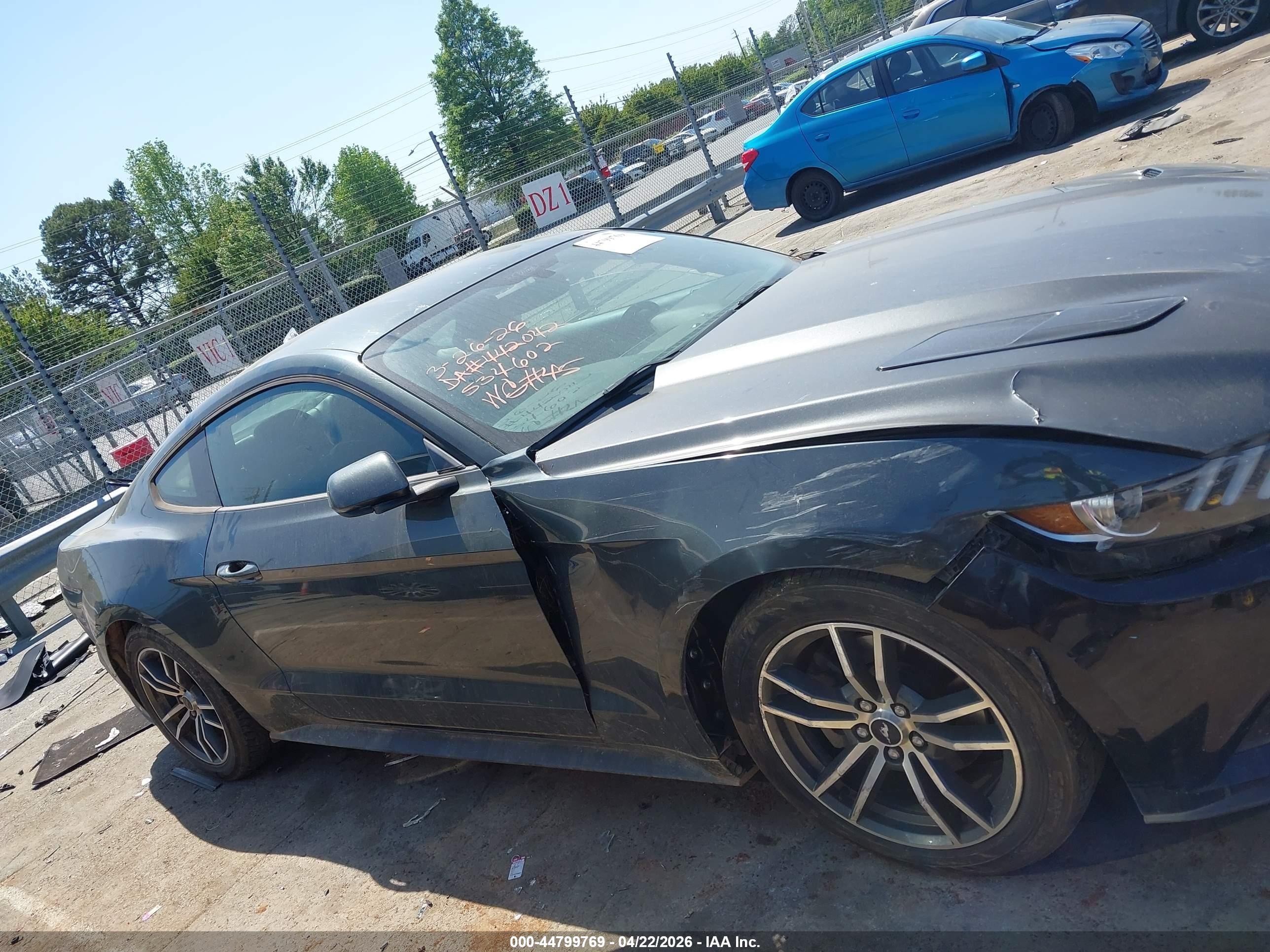 2015 Ford Mustang Ecoboost Green vin: 1FA6P8TH6F5340602