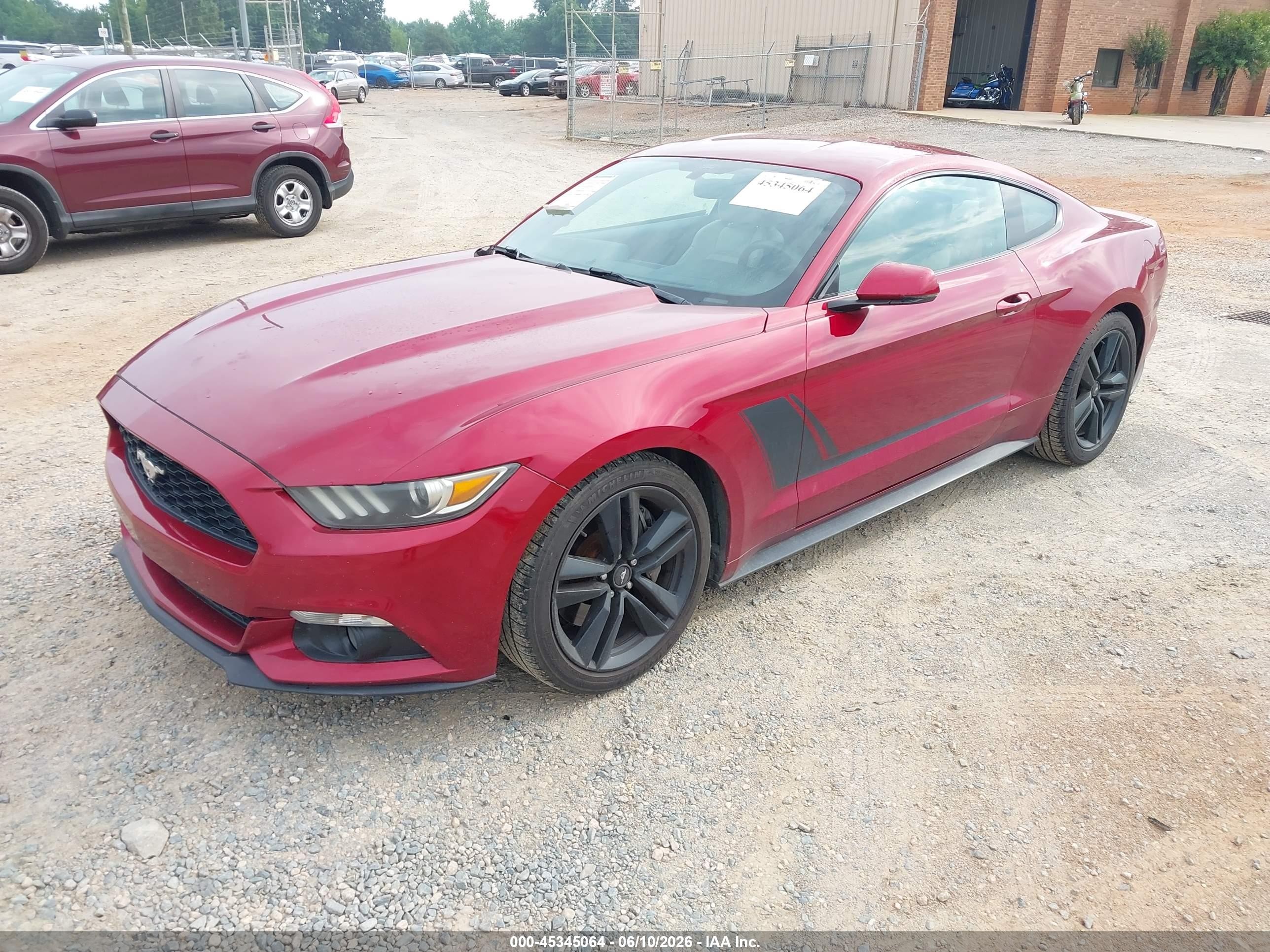 2015 Ford Mustang Ecoboost Red vin: 1FA6P8TH6F5341183