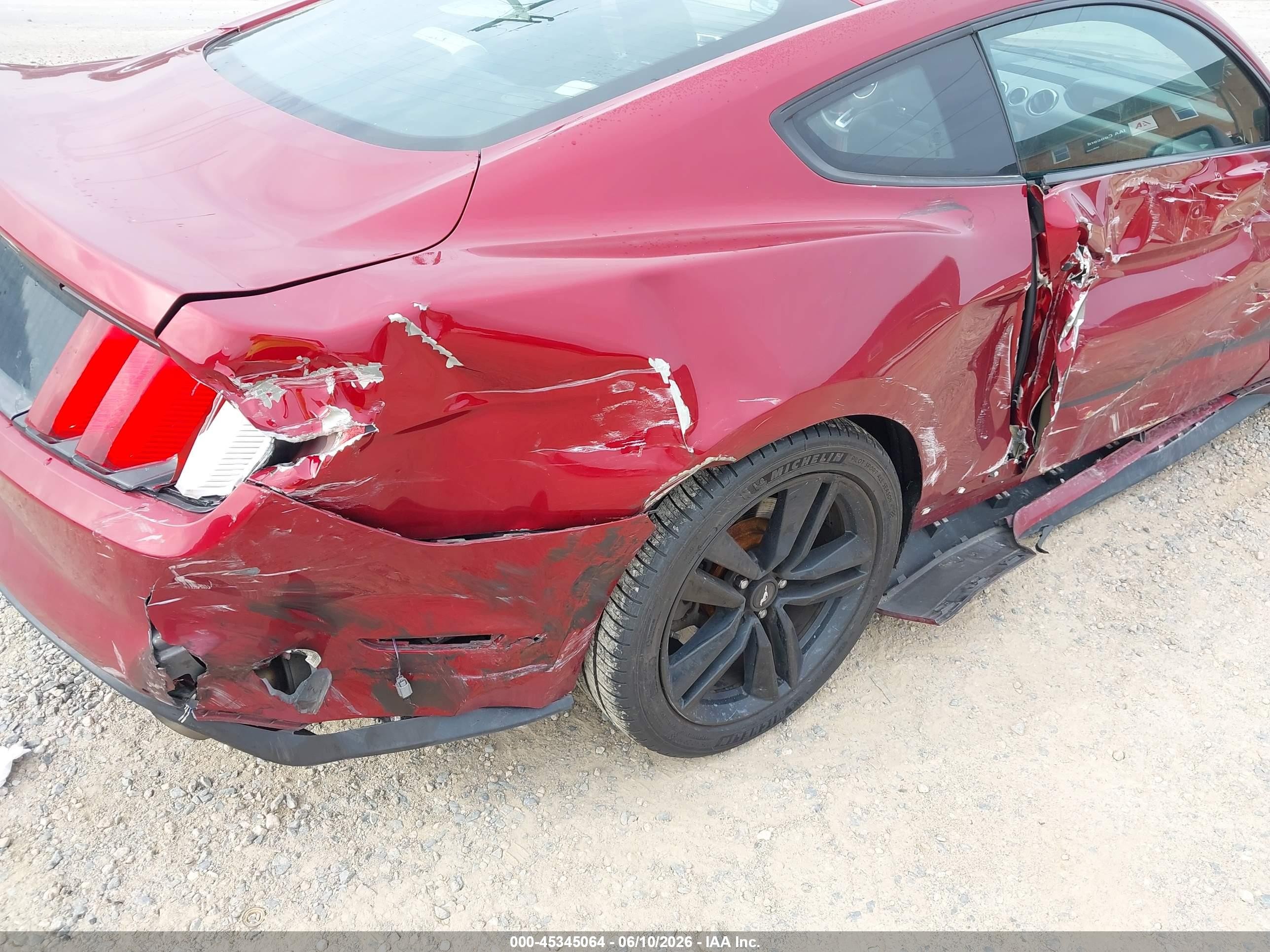 2015 Ford Mustang Ecoboost Red vin: 1FA6P8TH6F5341183