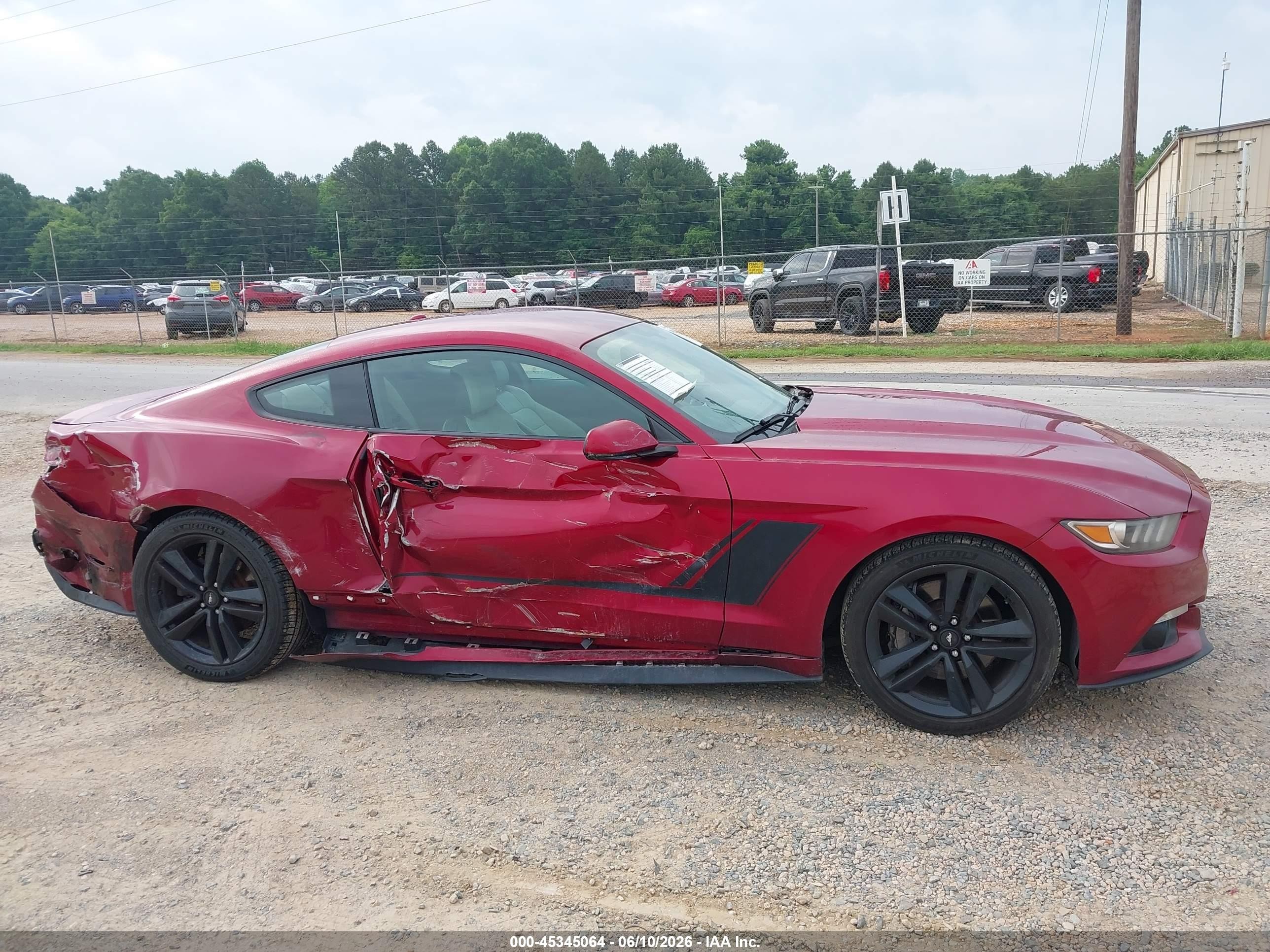 2015 Ford Mustang Ecoboost Red vin: 1FA6P8TH6F5341183