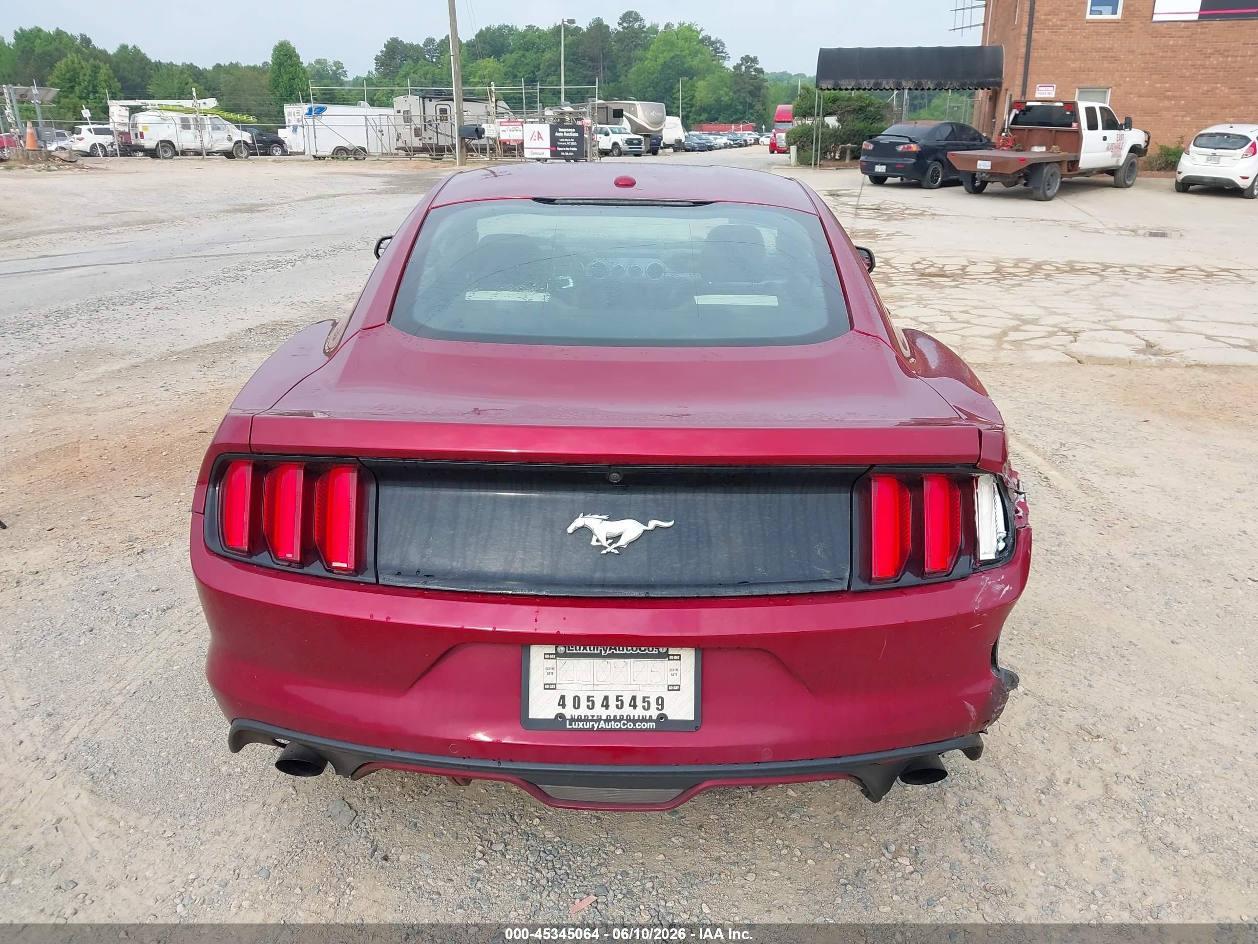 2015 Ford Mustang Ecoboost Red vin: 1FA6P8TH6F5341183