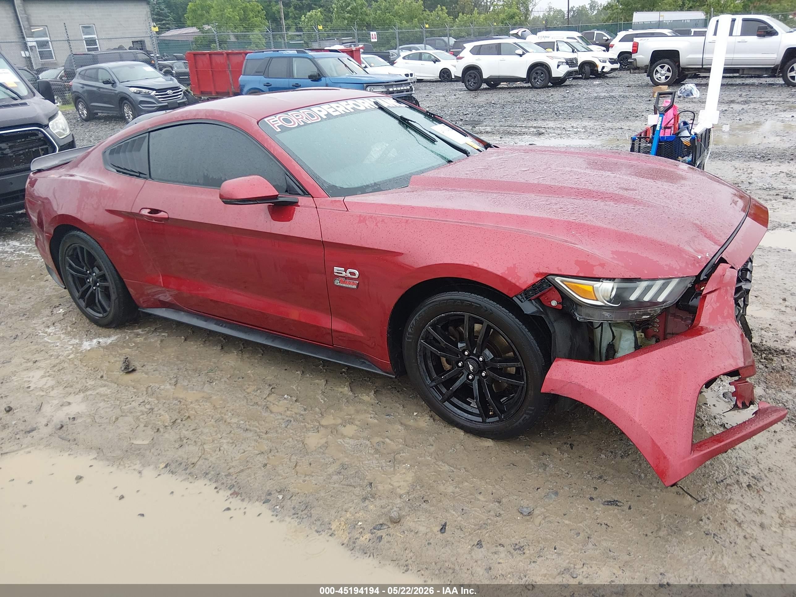2015 Ford Mustang Ecoboost Red vin: 1FA6P8TH6F5348845