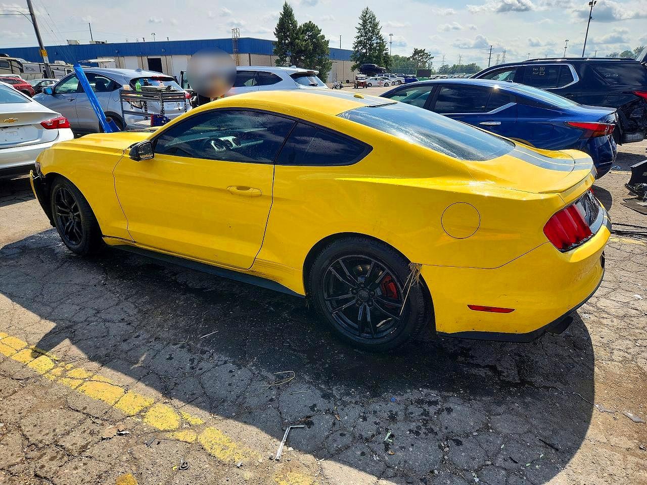 2015 Ford Mustang Yellow vin: 1FA6P8TH6F5367525